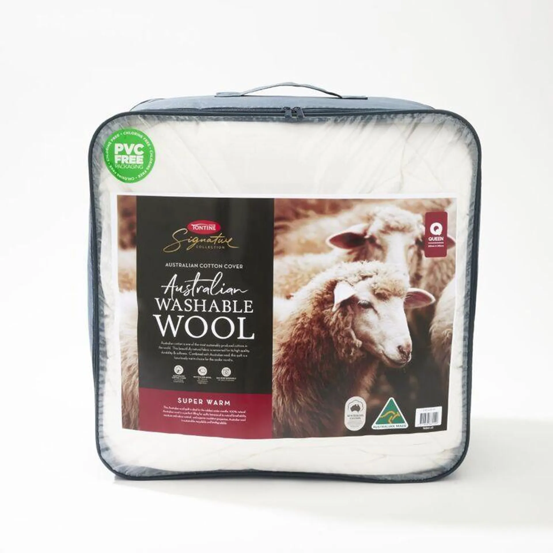 Tontine 500 GSM Washable Australian Wool with Cotton Cover Quilt White