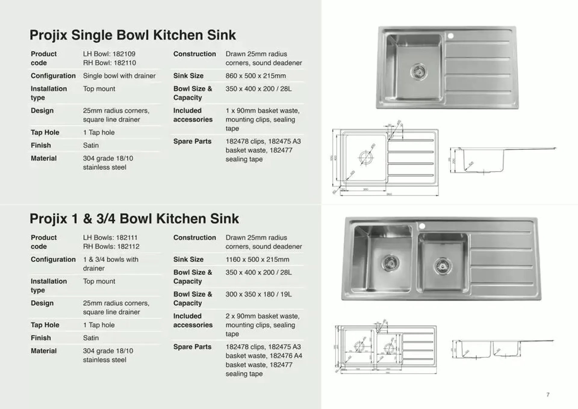 Raymor Brochure Sinks & Tubs 2025 - Catalogue valid from 24 December to 31 January 2025 - page 7