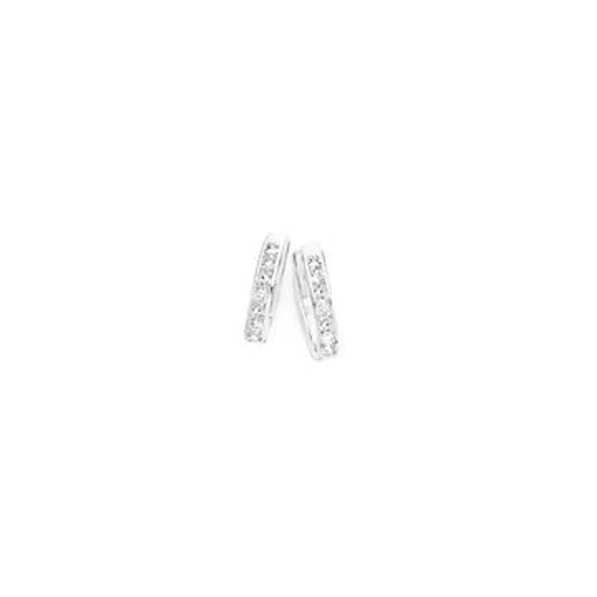 Sterling Silver Cubic Zirconia Huggies