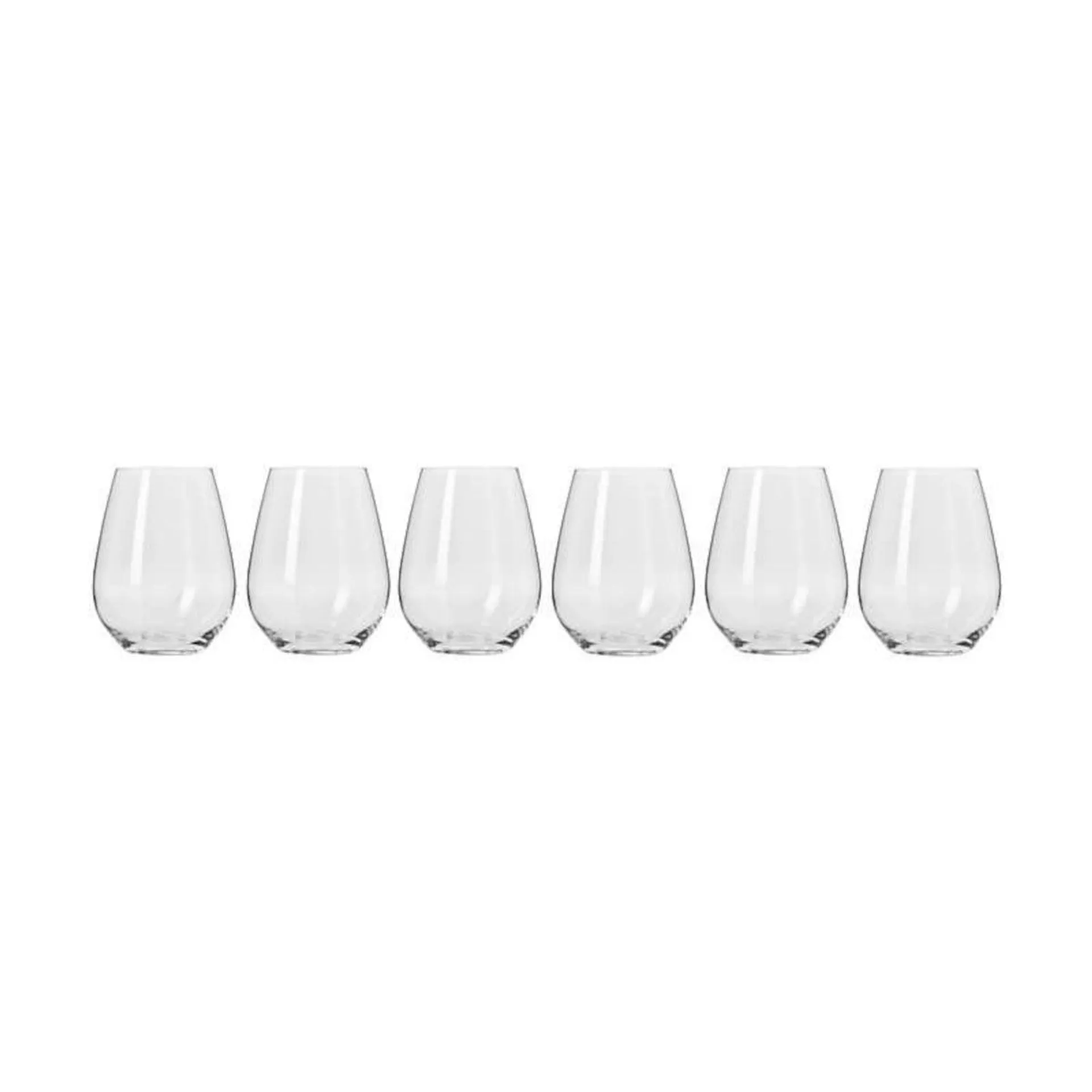 Krosno Harmony Stemless Wine Glasses 400ml (Set of 6)