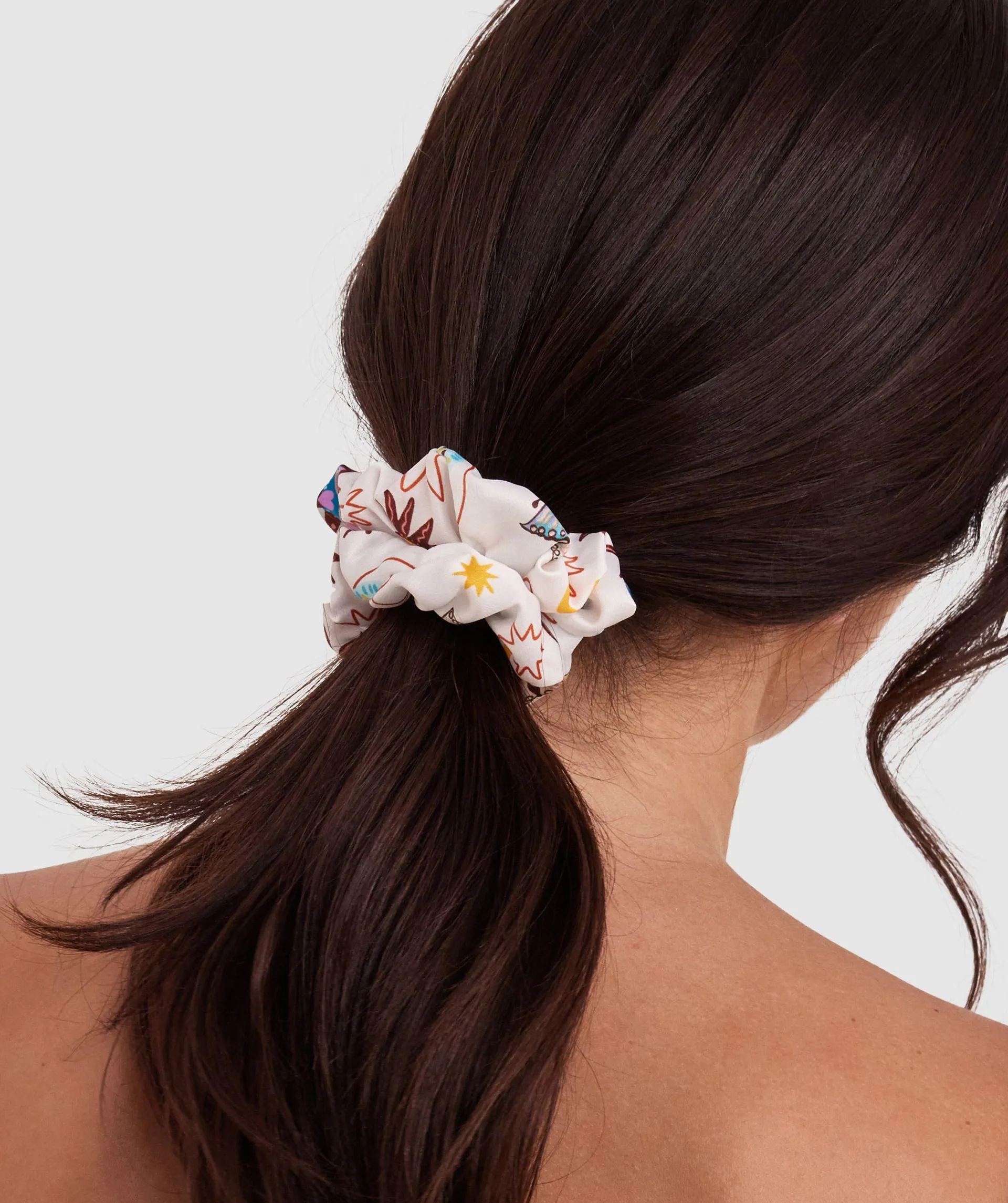 Luna Scrunchie - Ivory Print