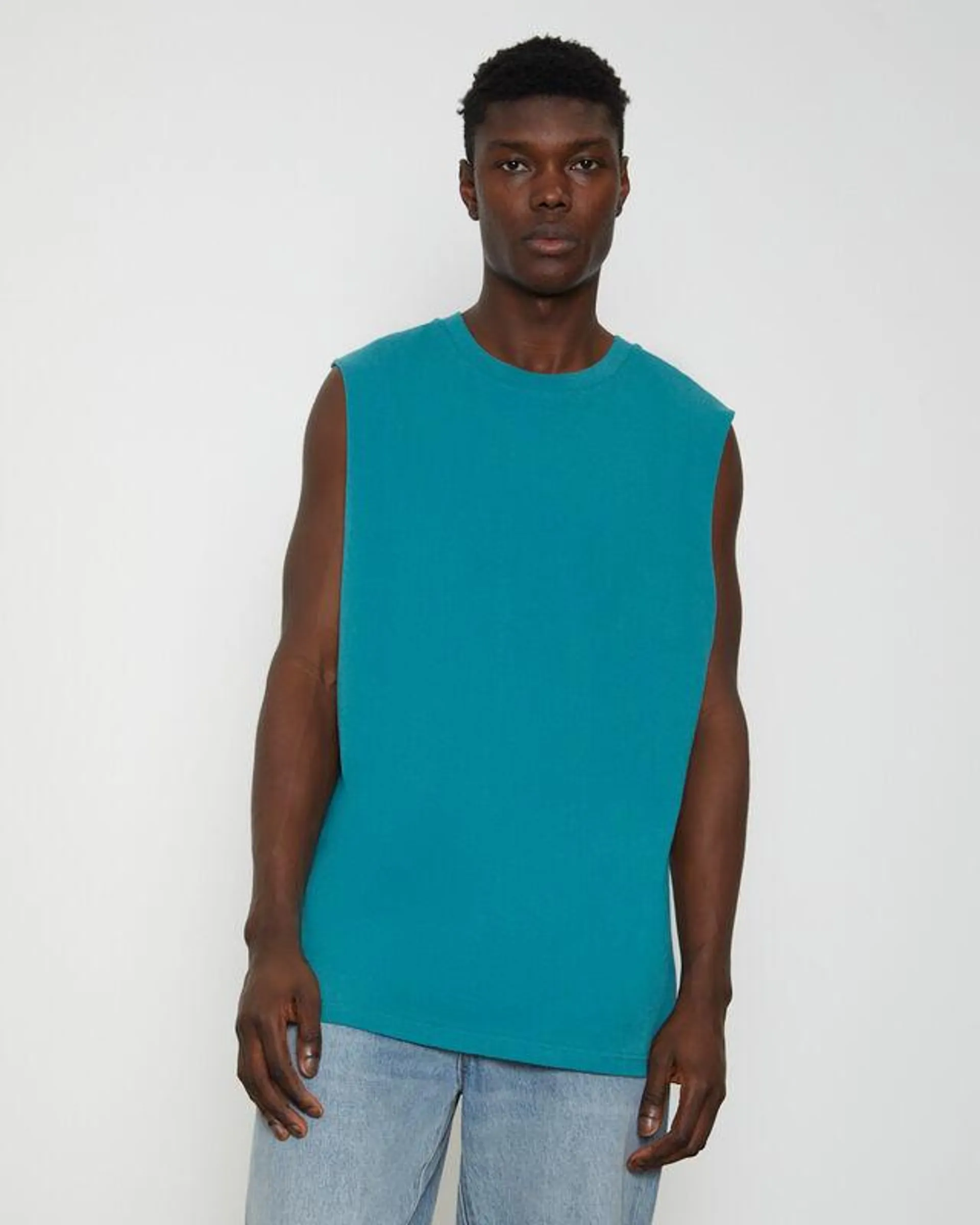 Muscle Tank Tee in Emerald