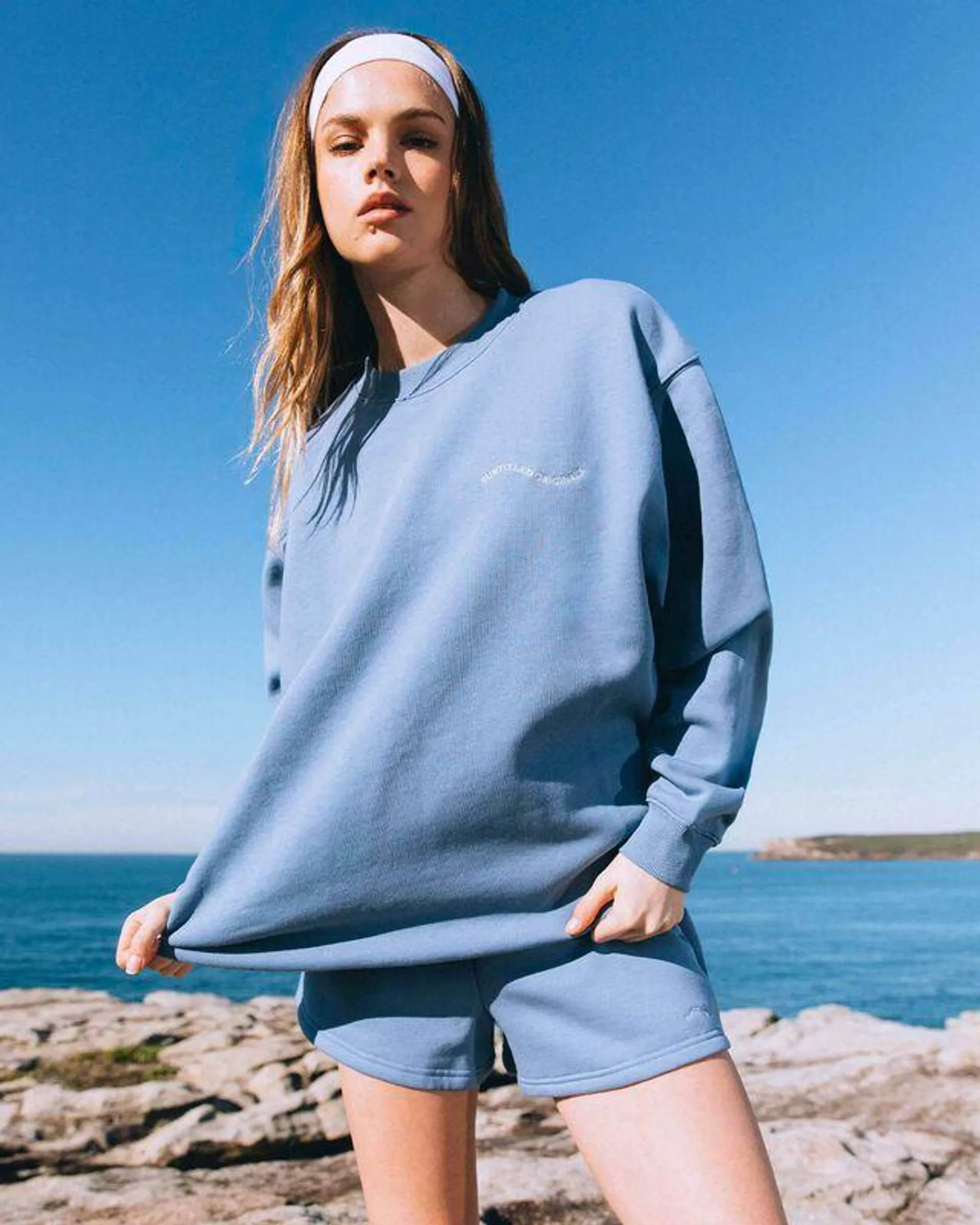 Oversized Wave Origin Fleece Jumper