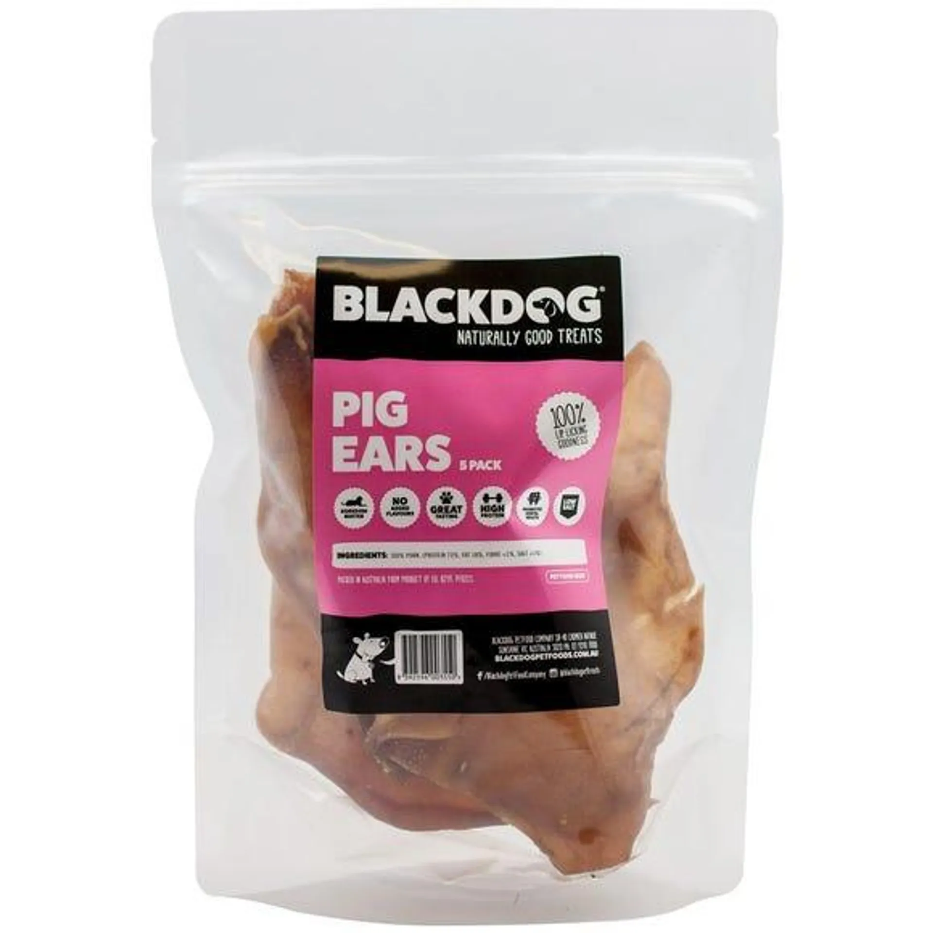 BLACKDOG Pigs Ears 5pk