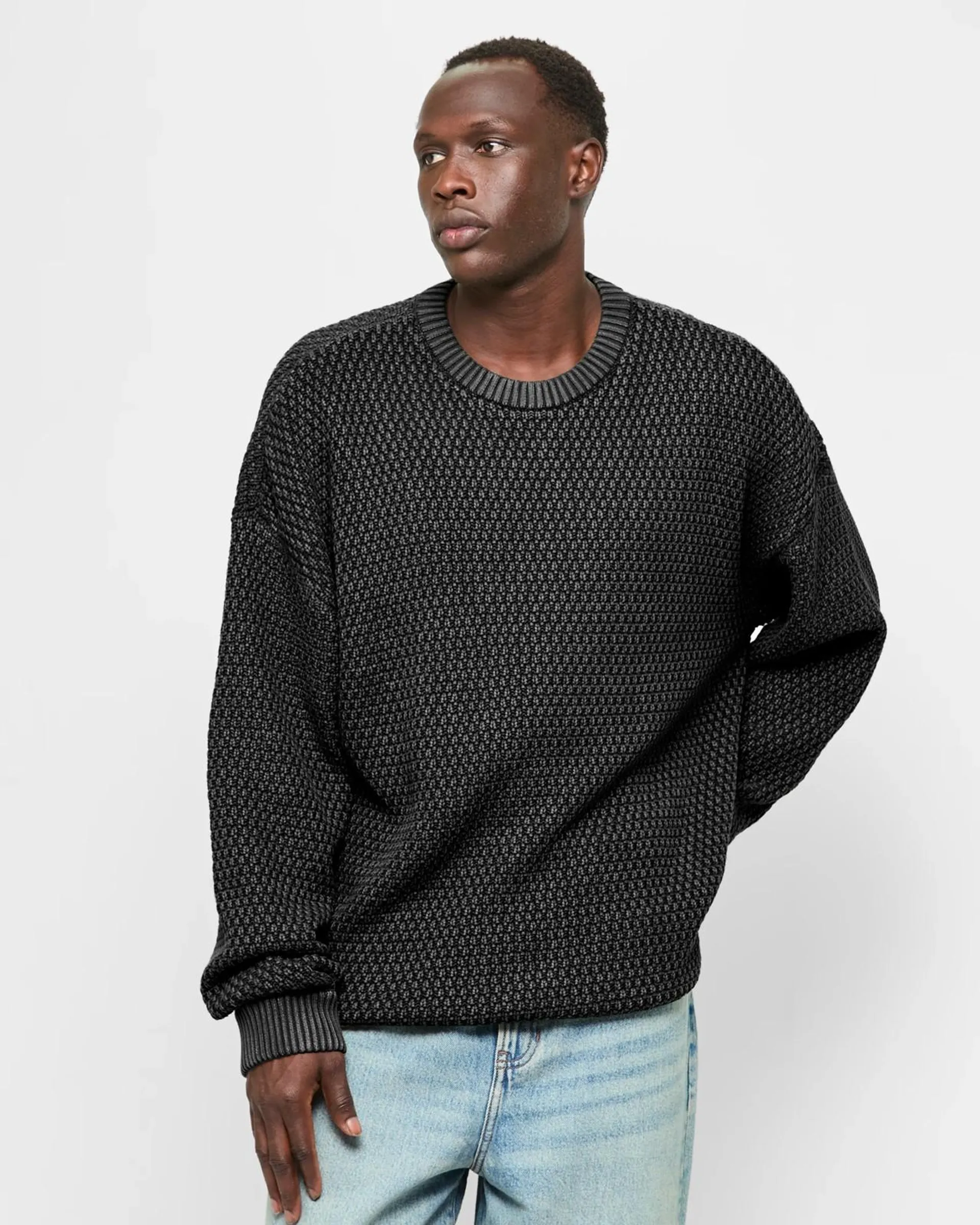 Crew Knit Jumper - Commons - Black