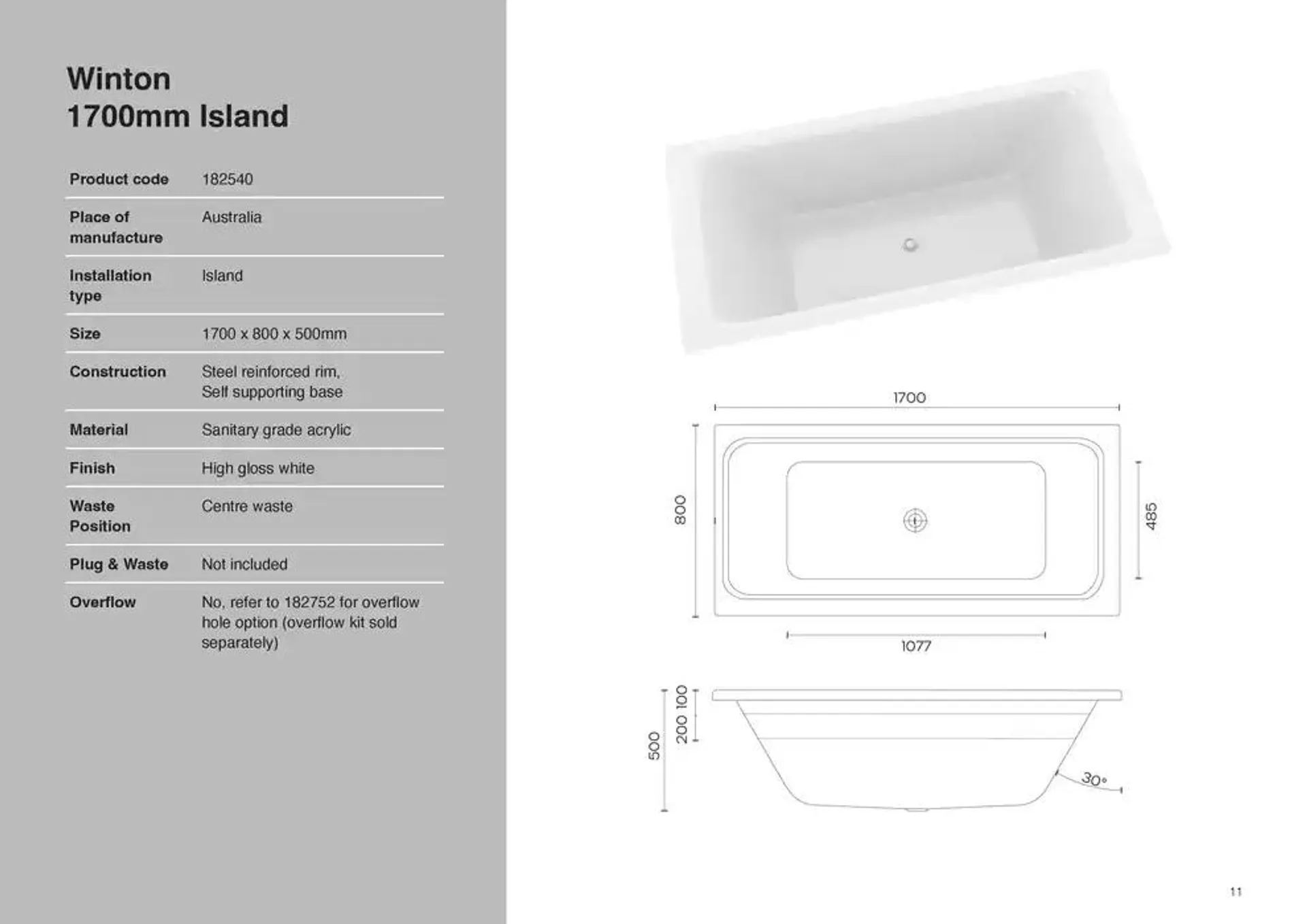 Raymor Brochure Baths 2025 - Catalogue valid from 24 December to 31 January 2025 - page 11