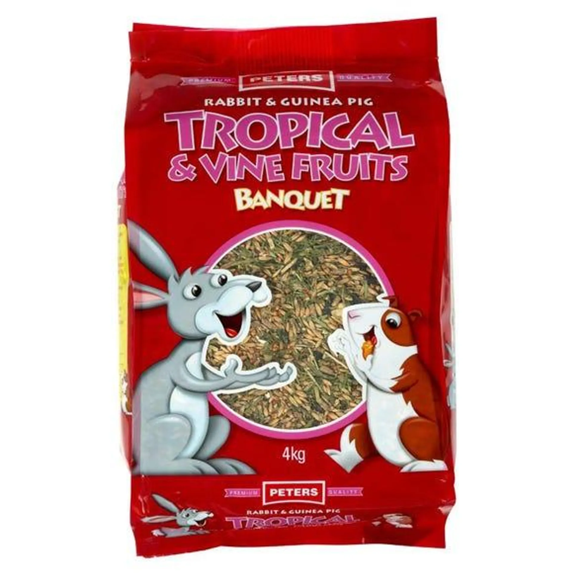 Peters Tropical & Vine Fruit Medley Rabbit And Guinea Pig Food Mix 4Kg