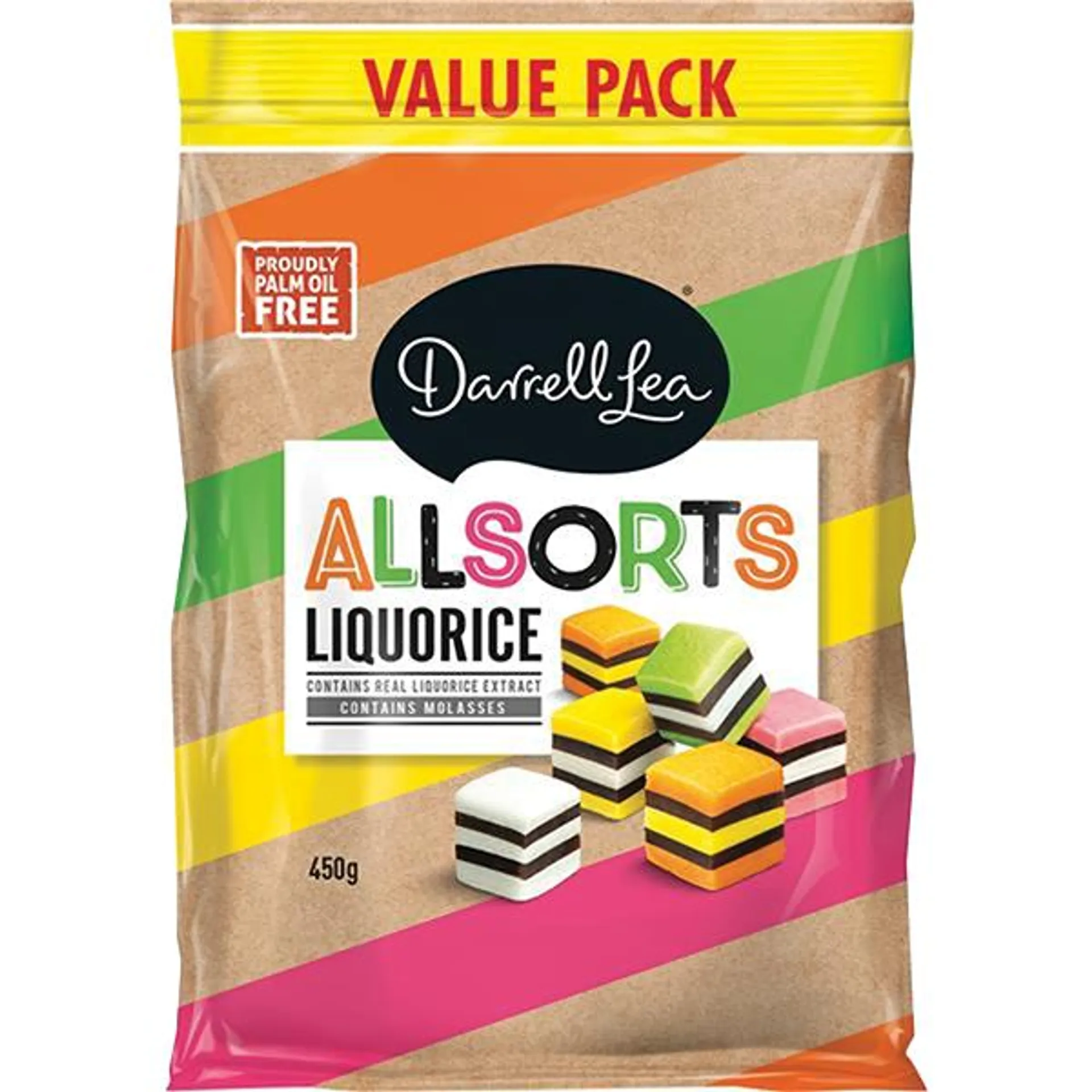 Darrell Lea Liquorice Allsorts Value Pack 450g