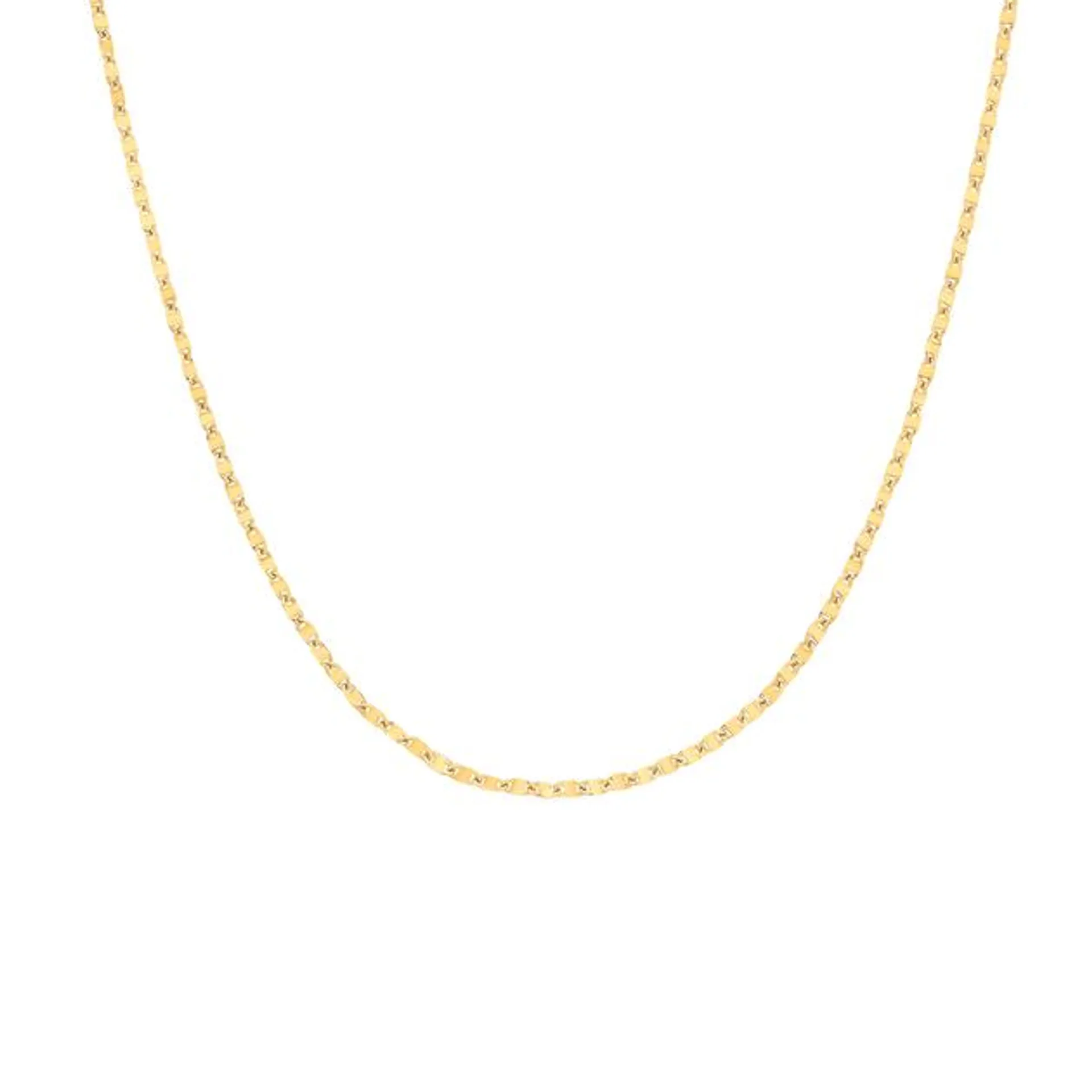 9ct Gold 50cm Fancy Diamond-Cut Twist Mirror Chain