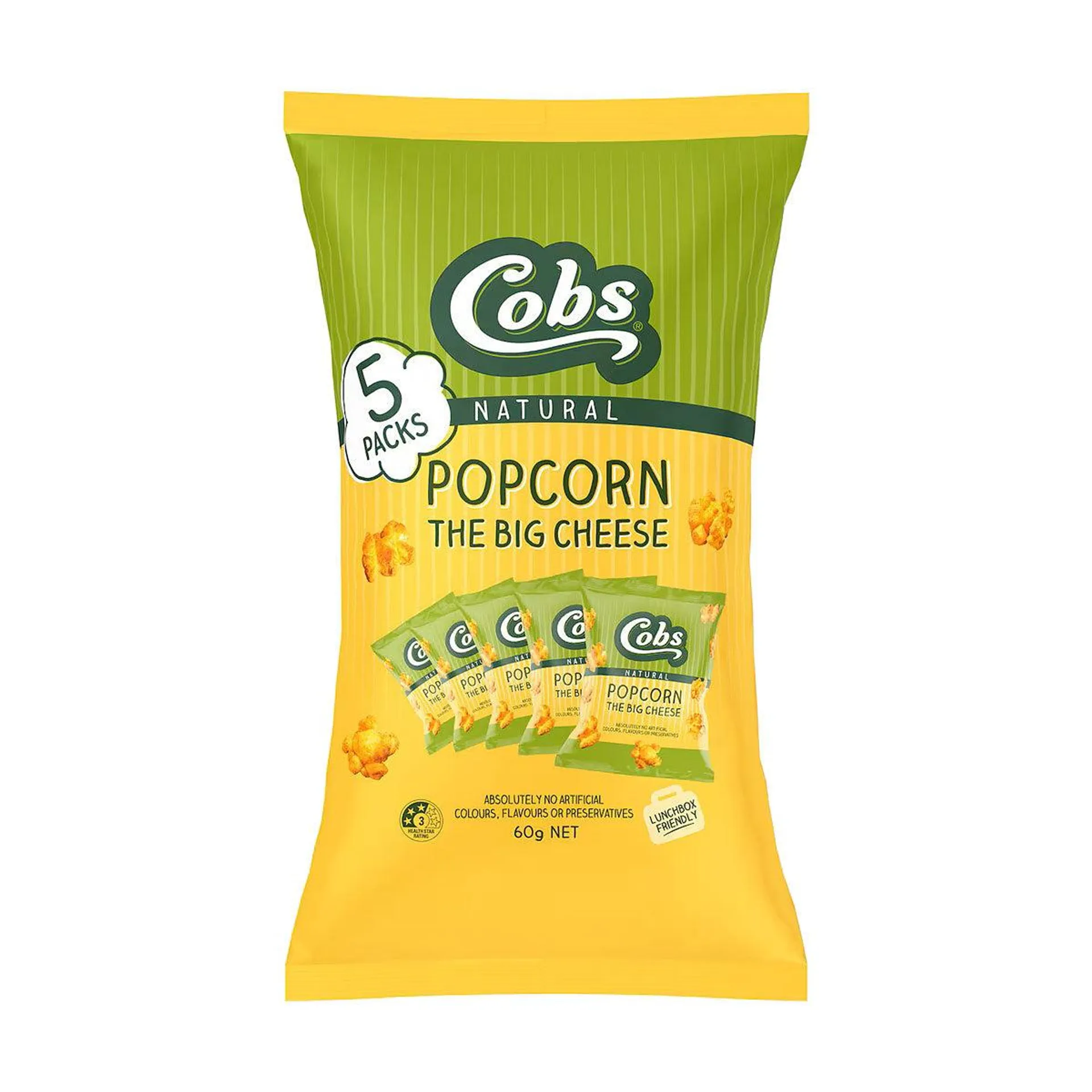 Cobs Popcorn Big Cheese 60g 5pk