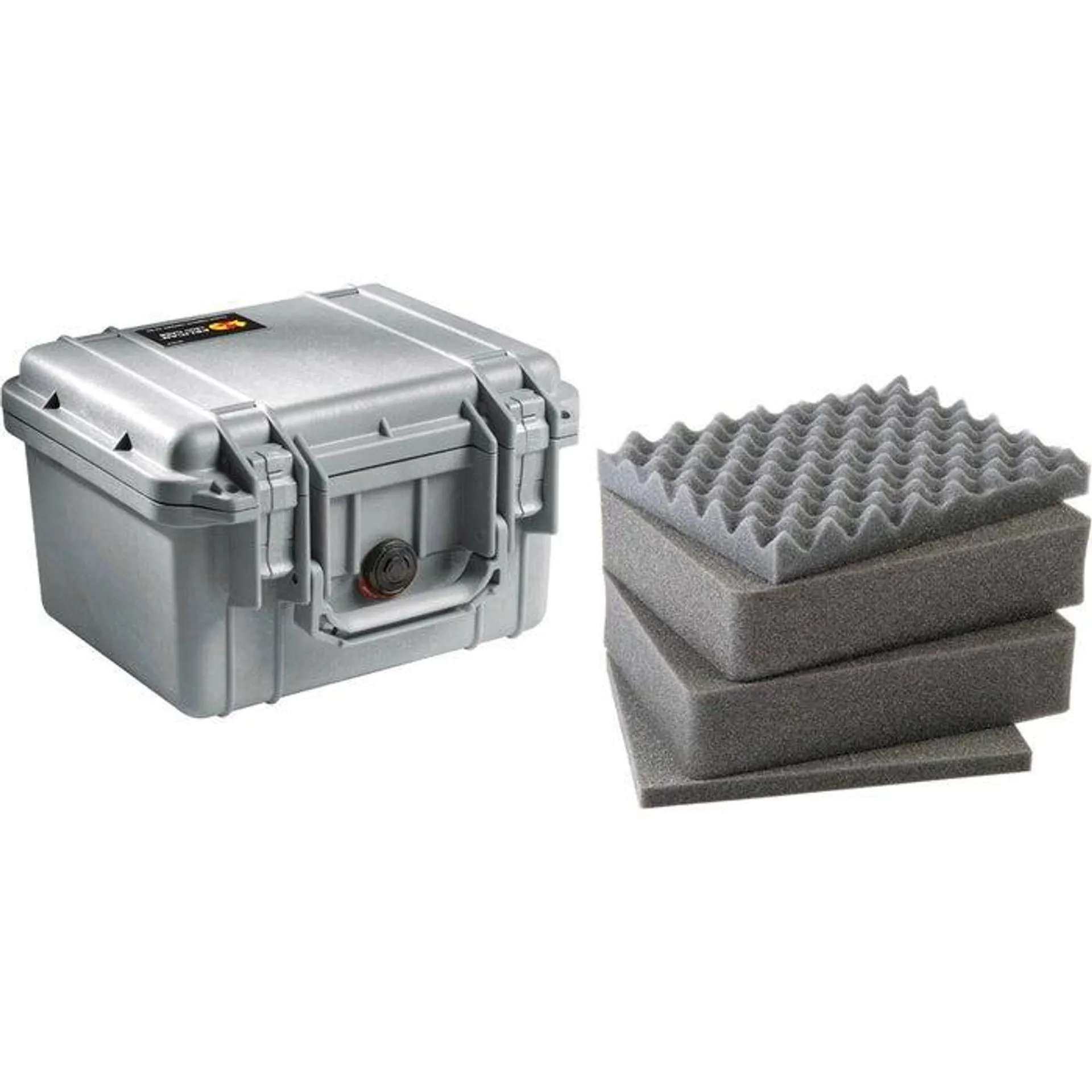 Pelican 1300 Case - Silver with Foam