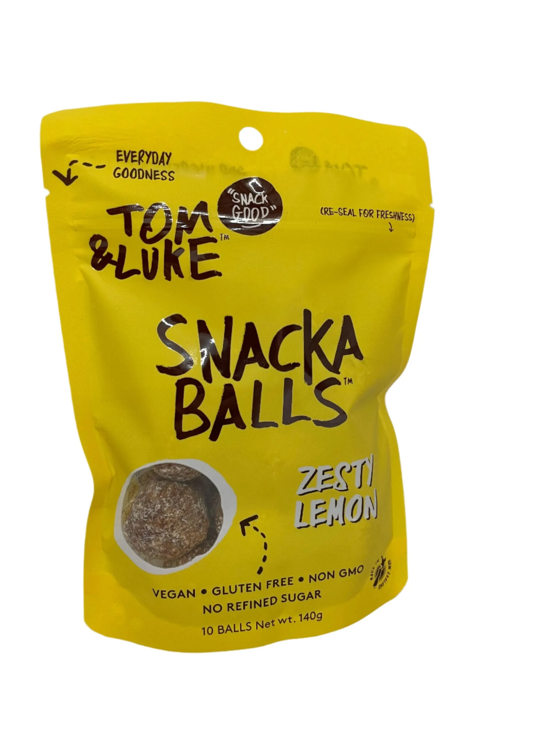 Tom & Luke Snacka Balls Zesty Lemon 140g