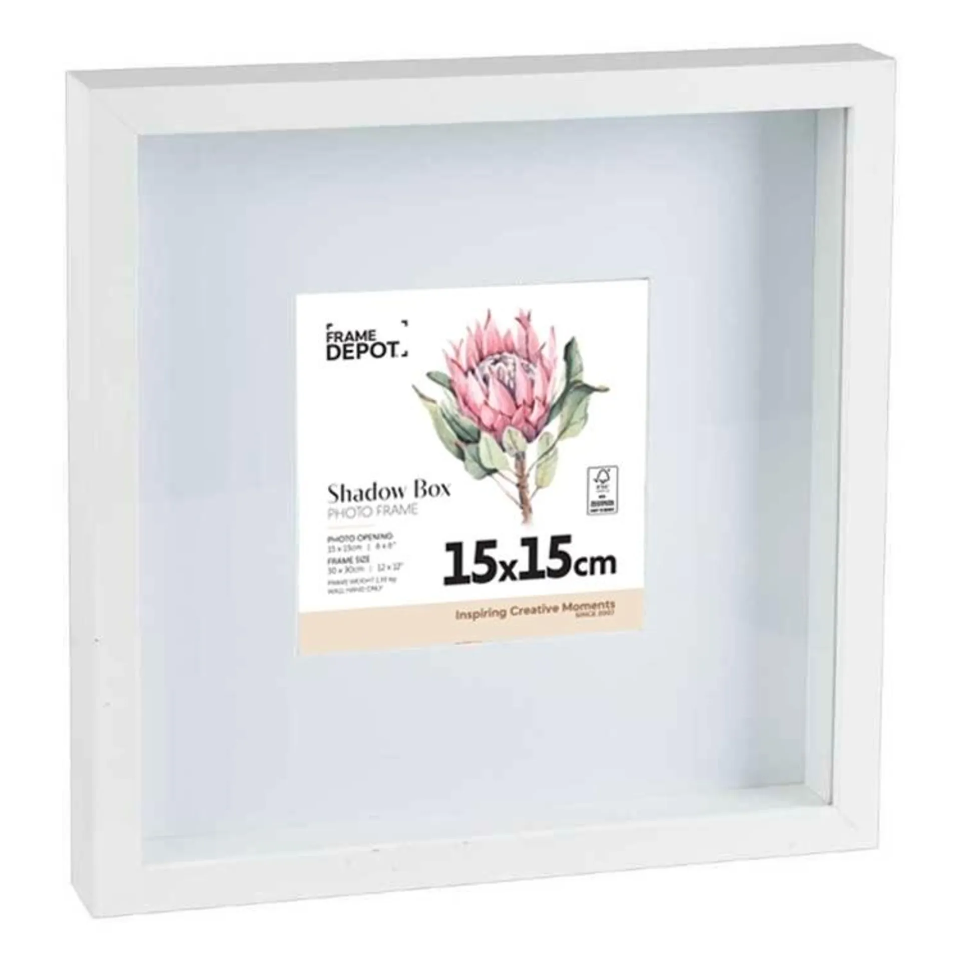 Frame Depot Shadow Box White Photo Frame White