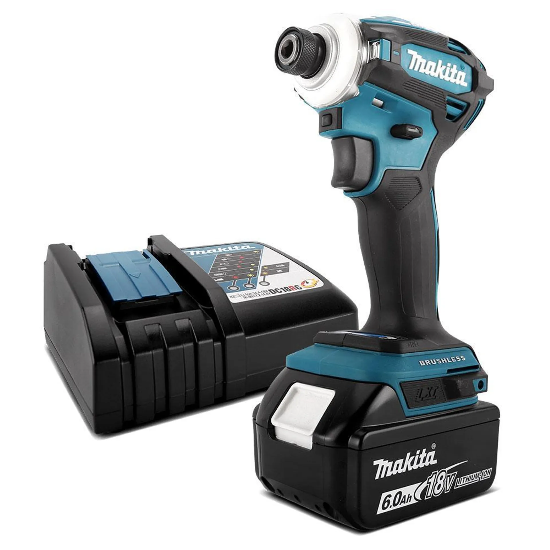 Makita DTD172RGX2 18V 6.0Ah Li-ion Cordless Brushless 4-Stage Impact Driver Combo Kit