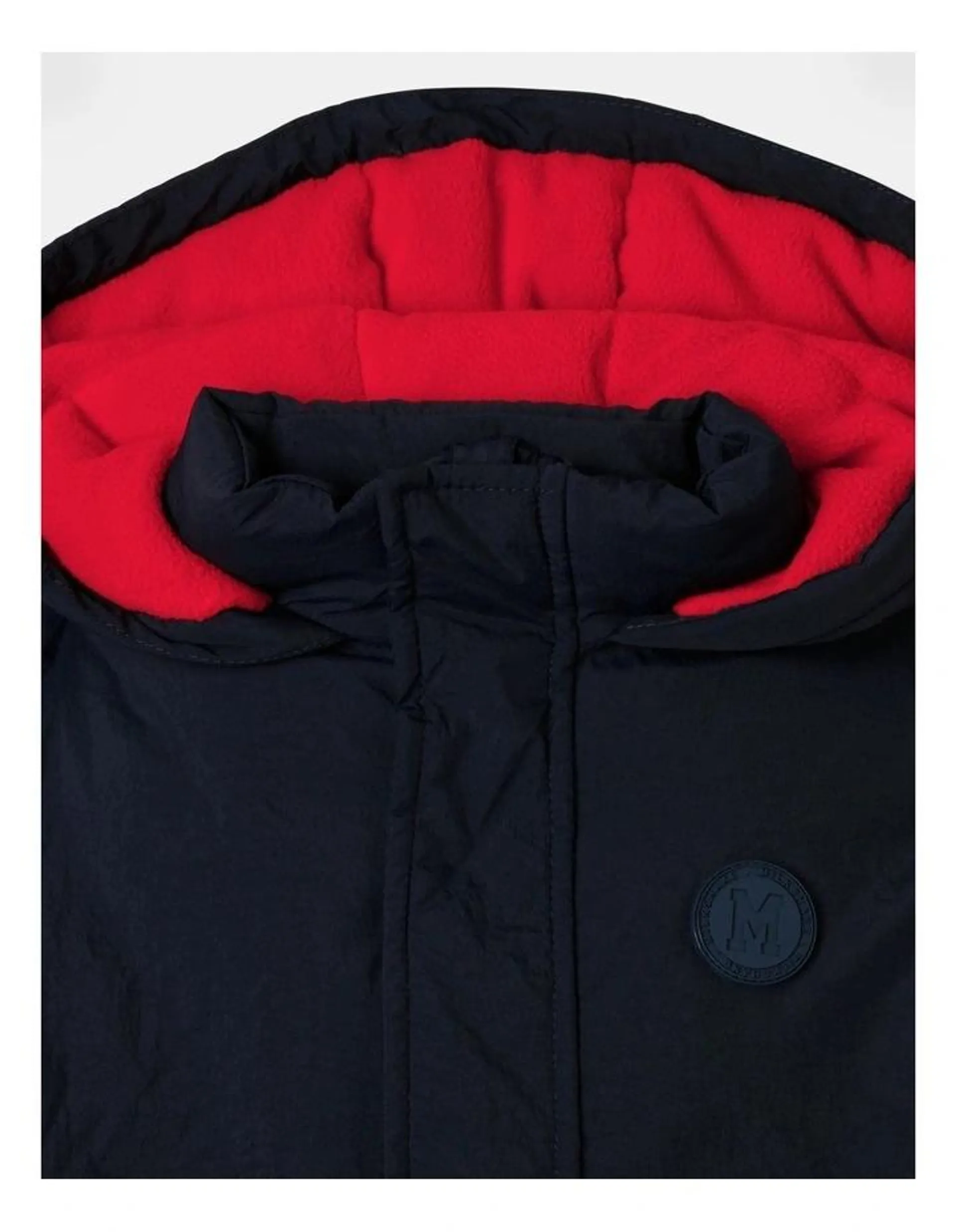 Recycled Puffer Anorak Jacket in Navy