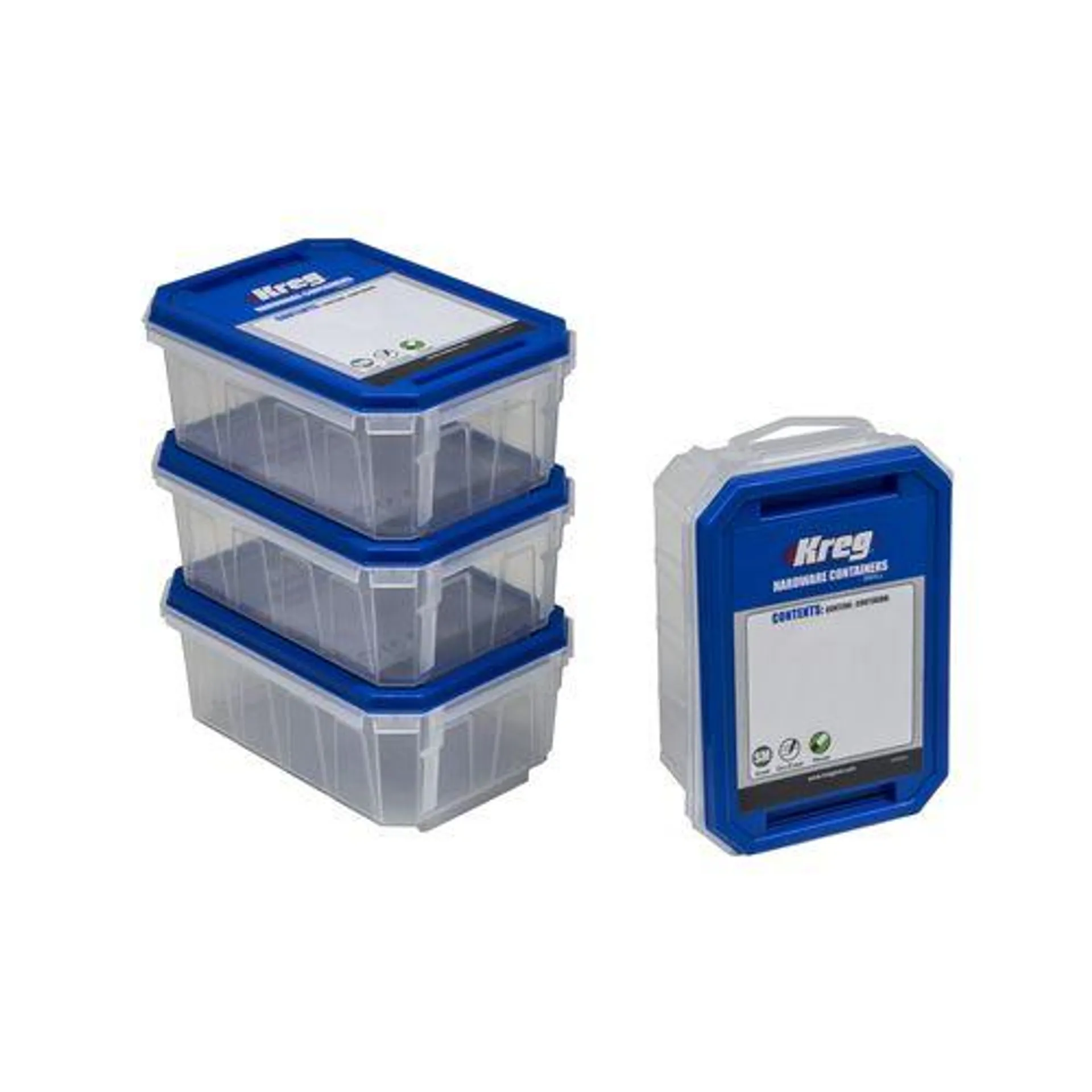 Kreg System Organiser - Small Hardware Containers - 4 Pack