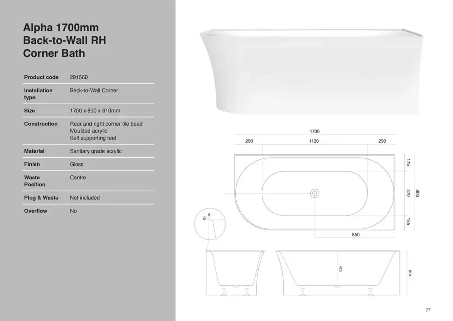 Raymor Brochure Baths 2025 - Catalogue valid from 24 December to 31 January 2025 - page 27