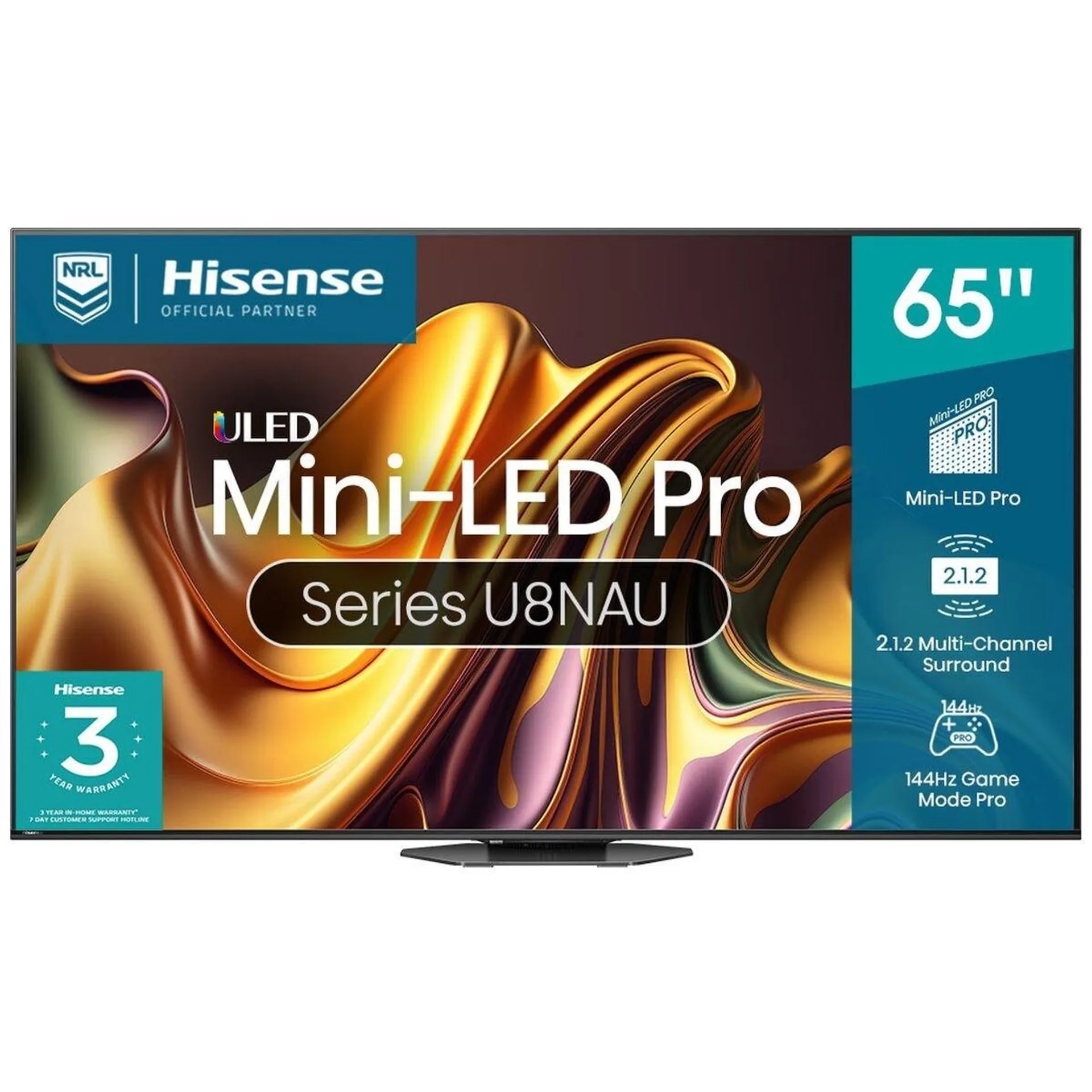 Hisense 65 Inch UN8 Mini LED Pro Series ULED TV 65U8NAU