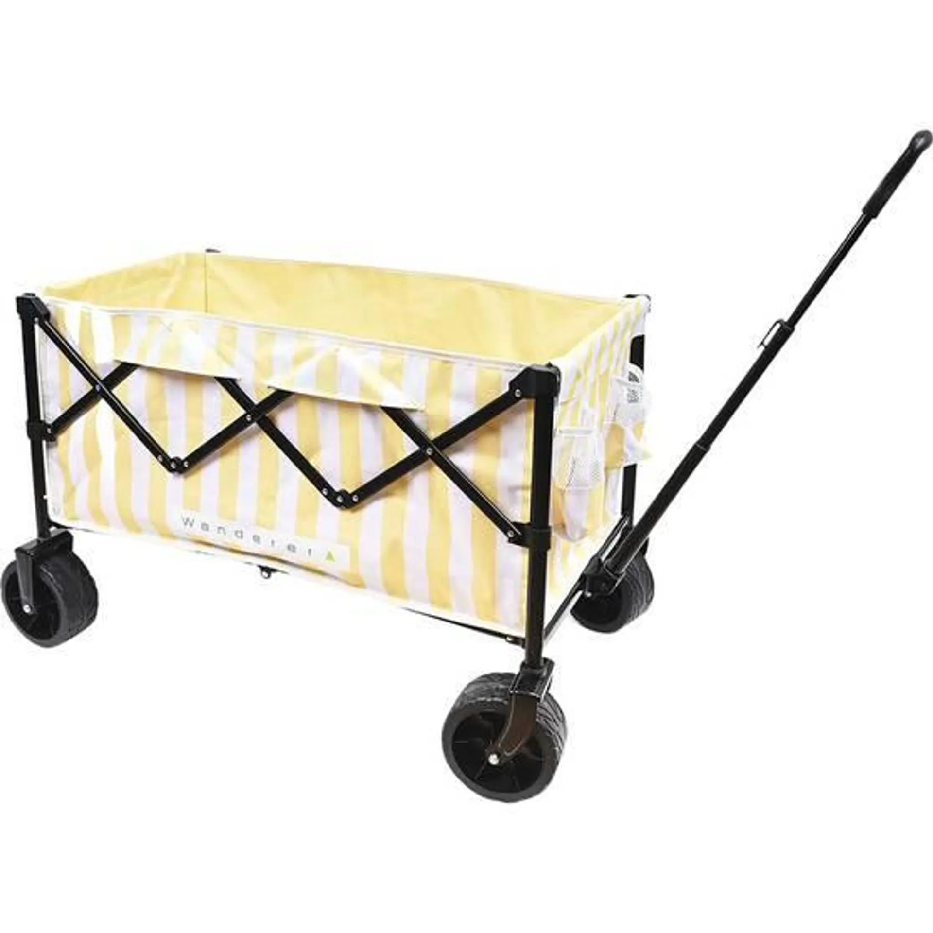 Wanderer Flat Fold Cart 100kg Yellow Stripe