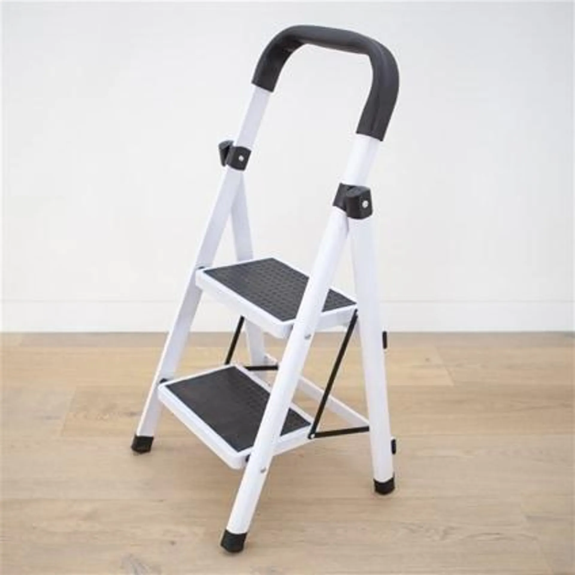 Two Step Ladder with Hand Rail