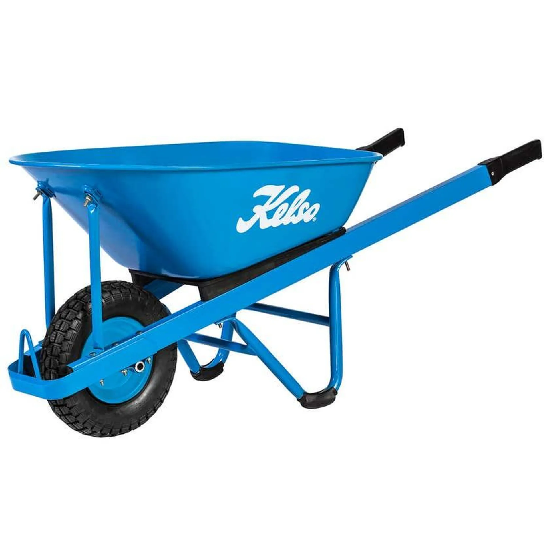 Kelso Contractors Wheelbarrow Steel Tray Flat Free Wheel 100L