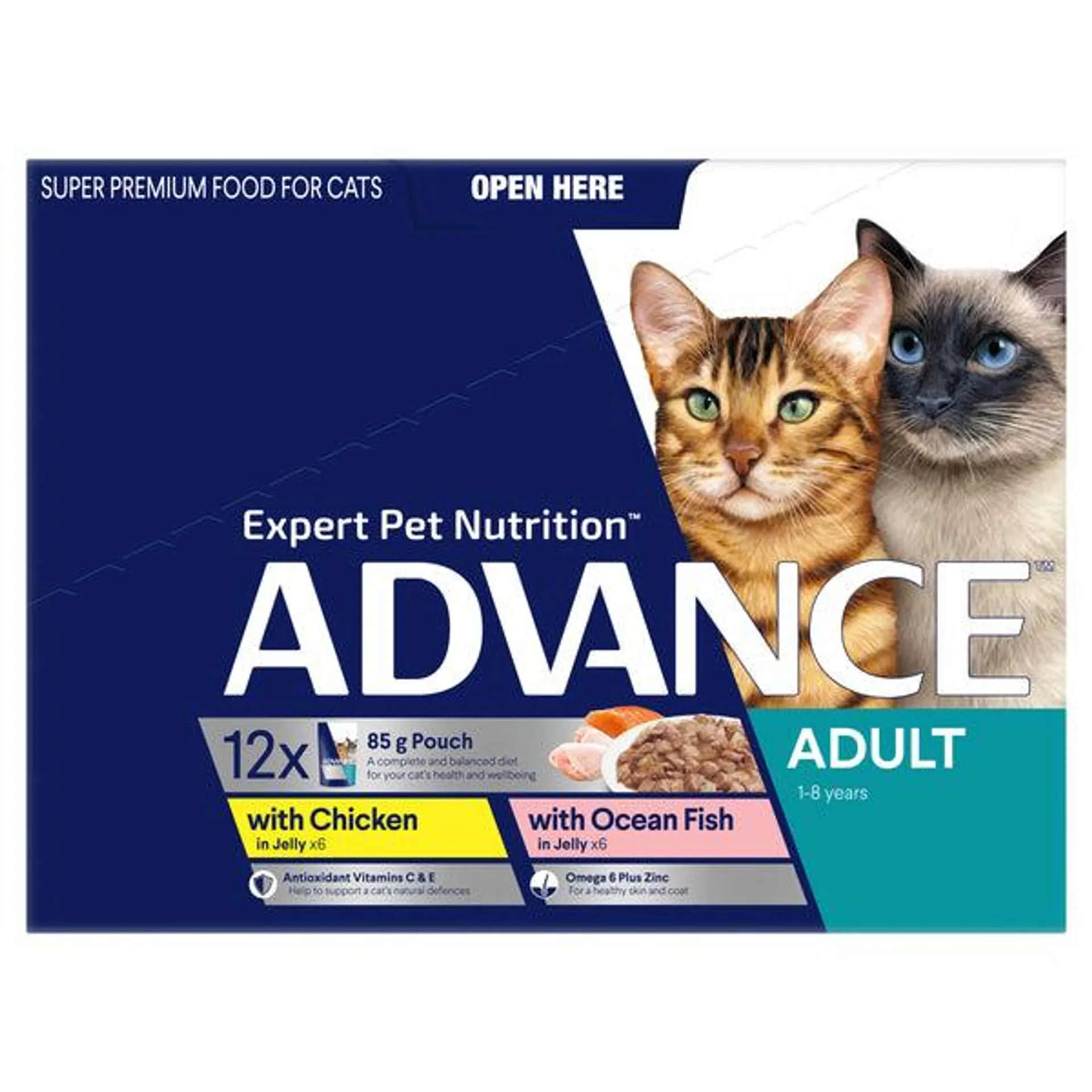 ADVANCE - Adult Multi Variety in Jelly Cat Wet Food (12pk x 85g)