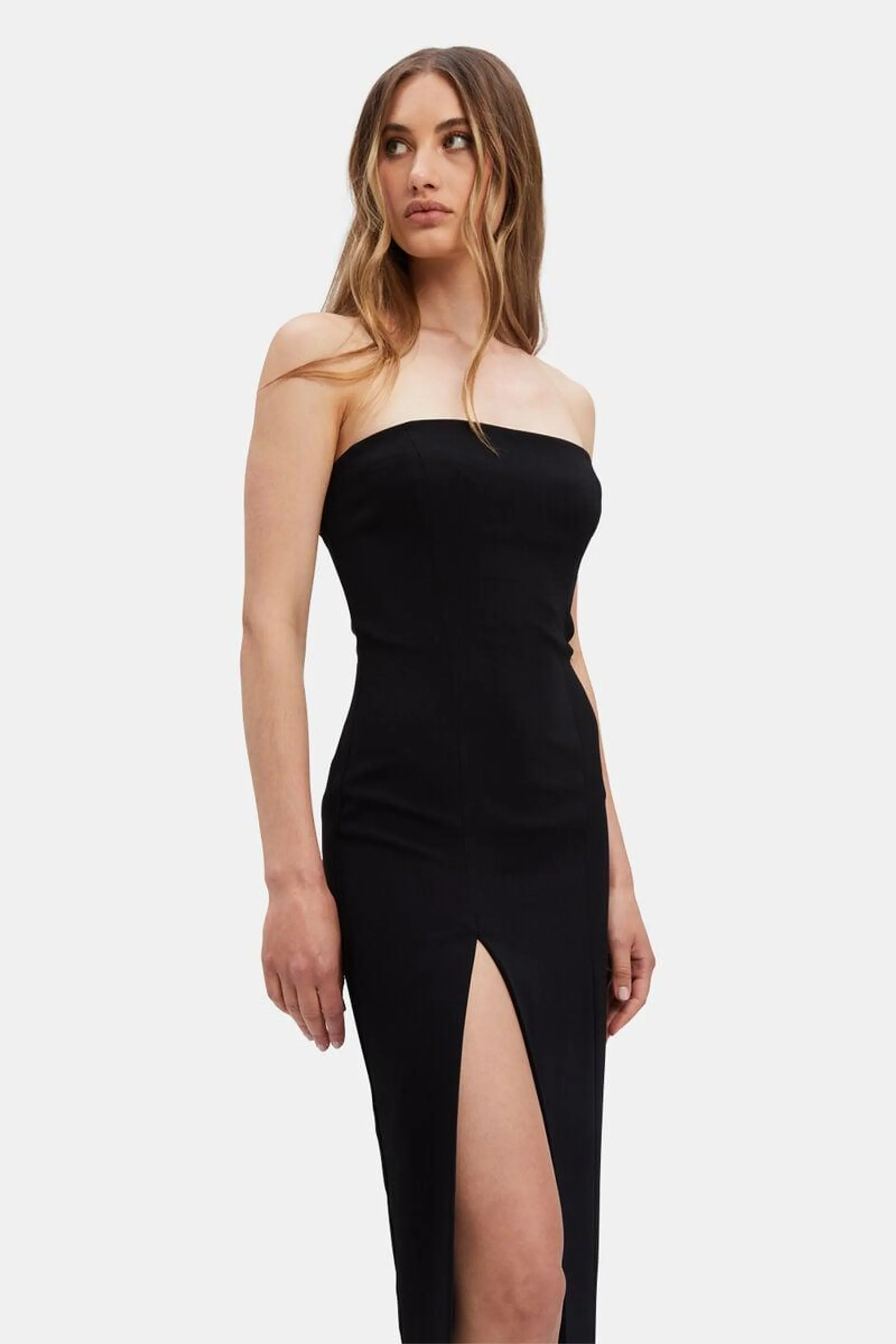 mercer midi dress in black