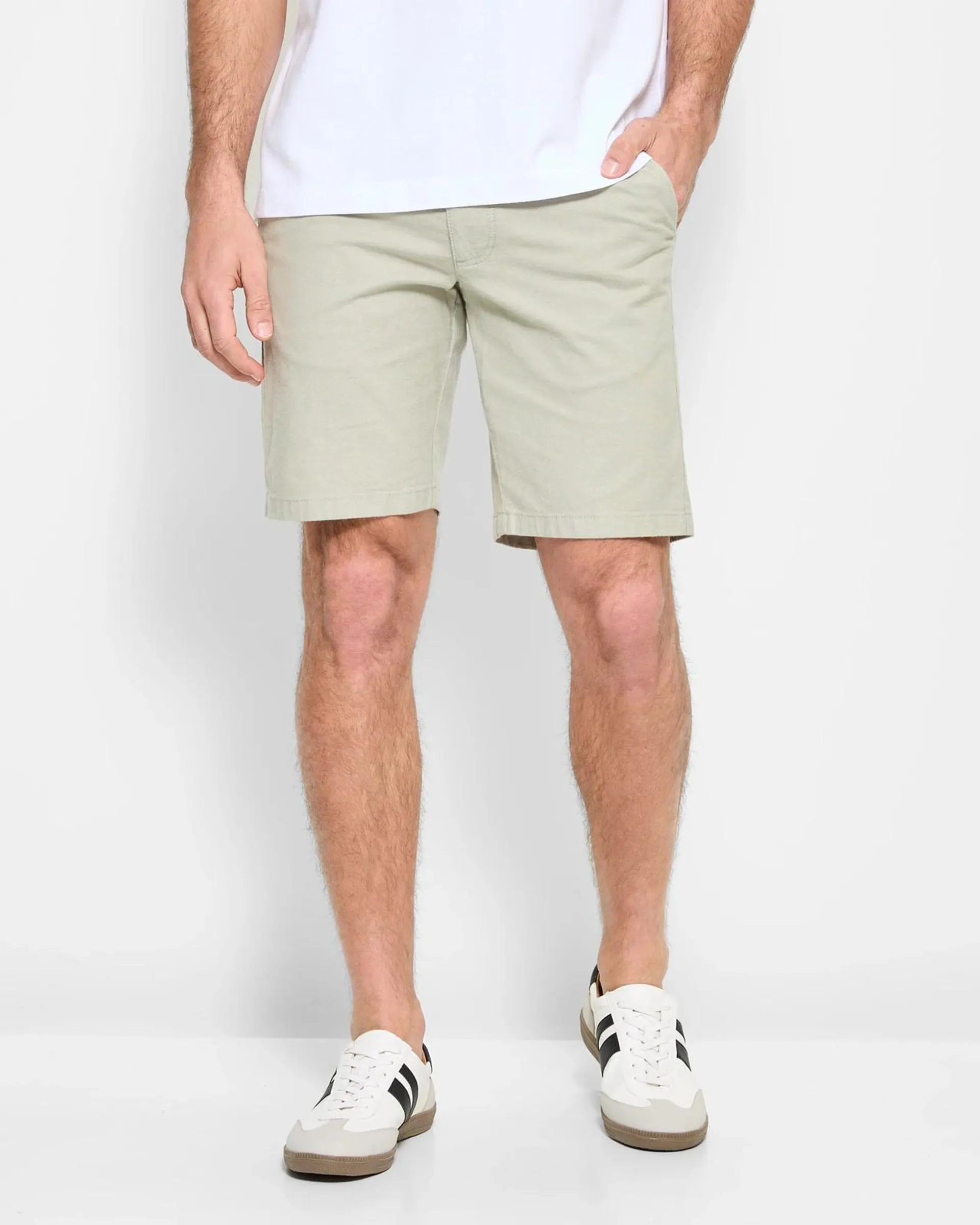 Regular Stretch Chino Shorts - Sea Grass