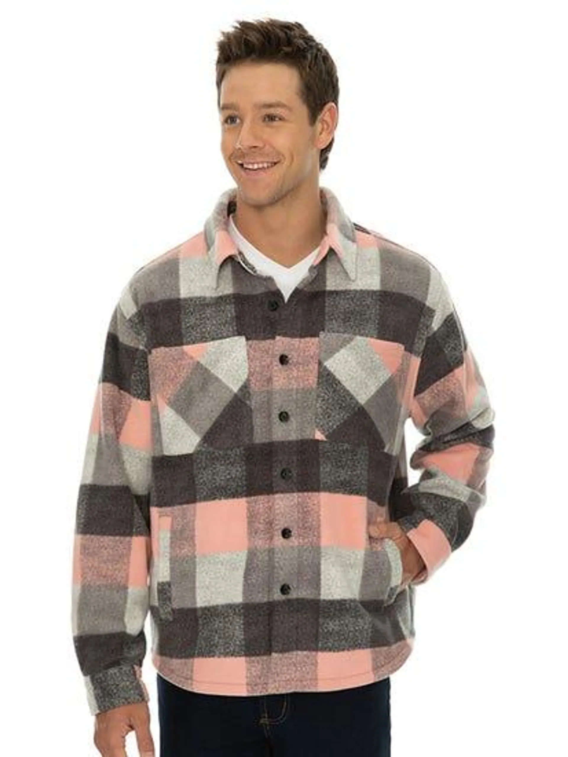 Lowes Shacket Pink Check