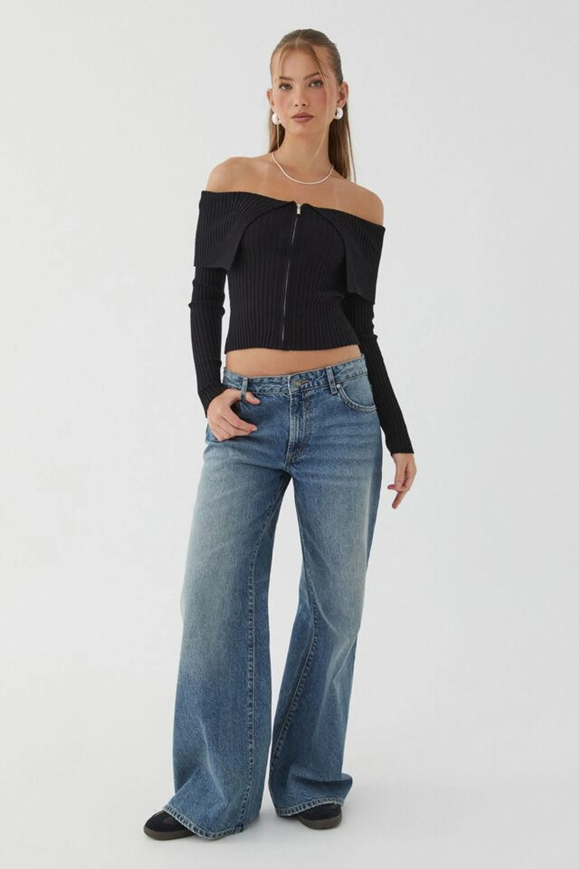 Kenzie Off The Shoulder Rib Knit