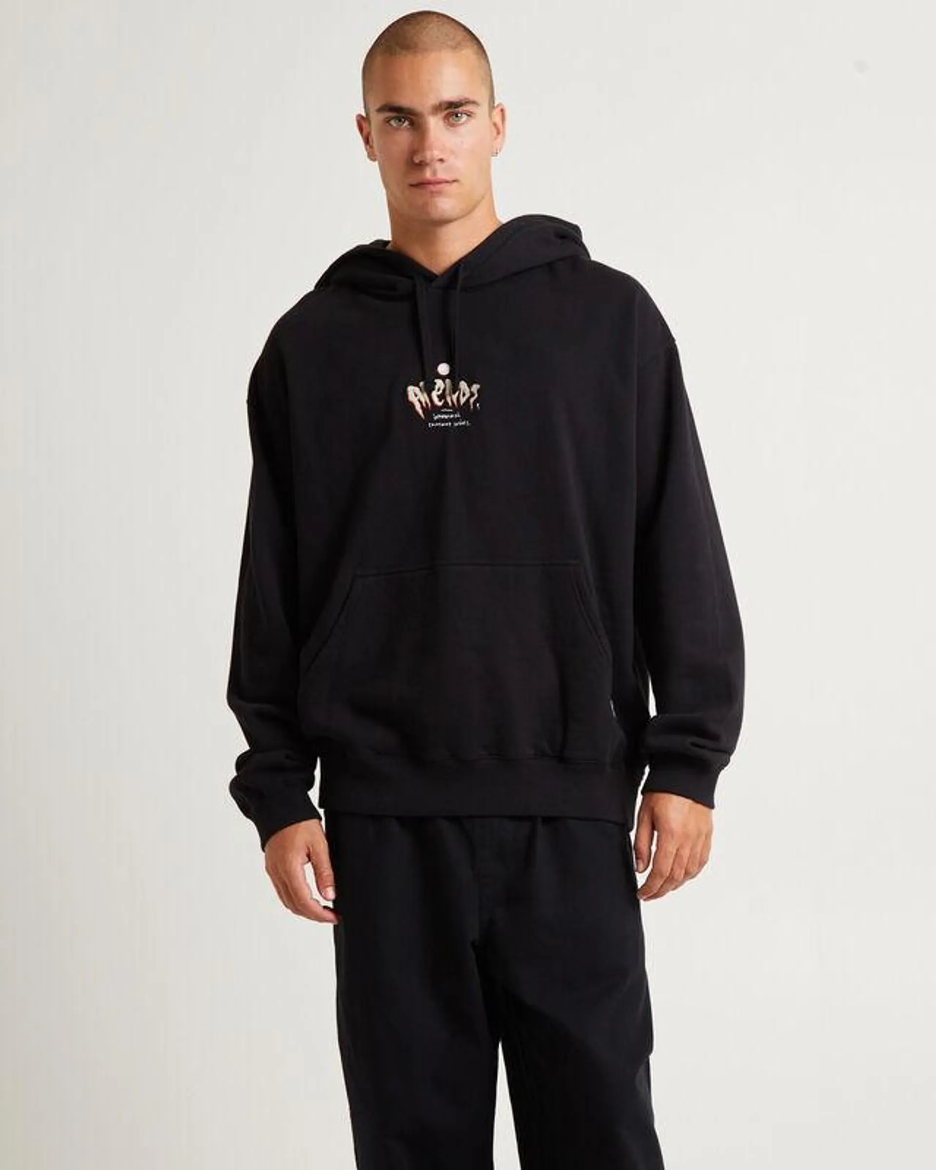 Enjoyment Recycled Pull On Hoodie Black