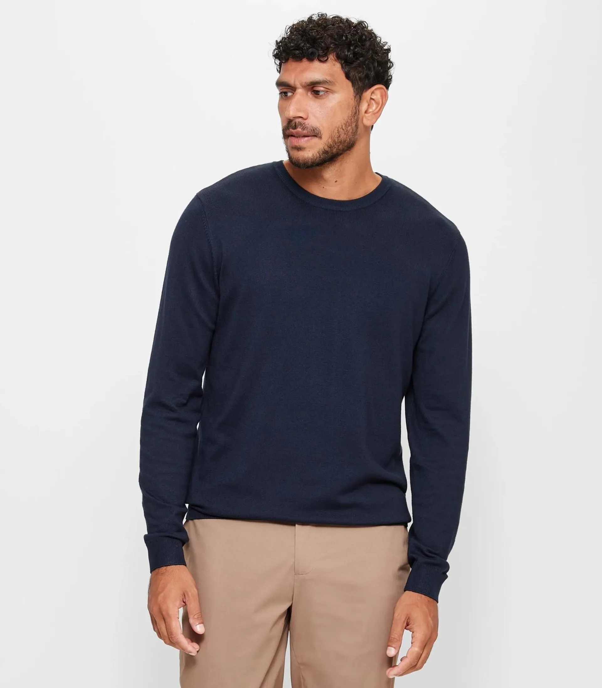 Crew Knit Jumper - Preview - Navy