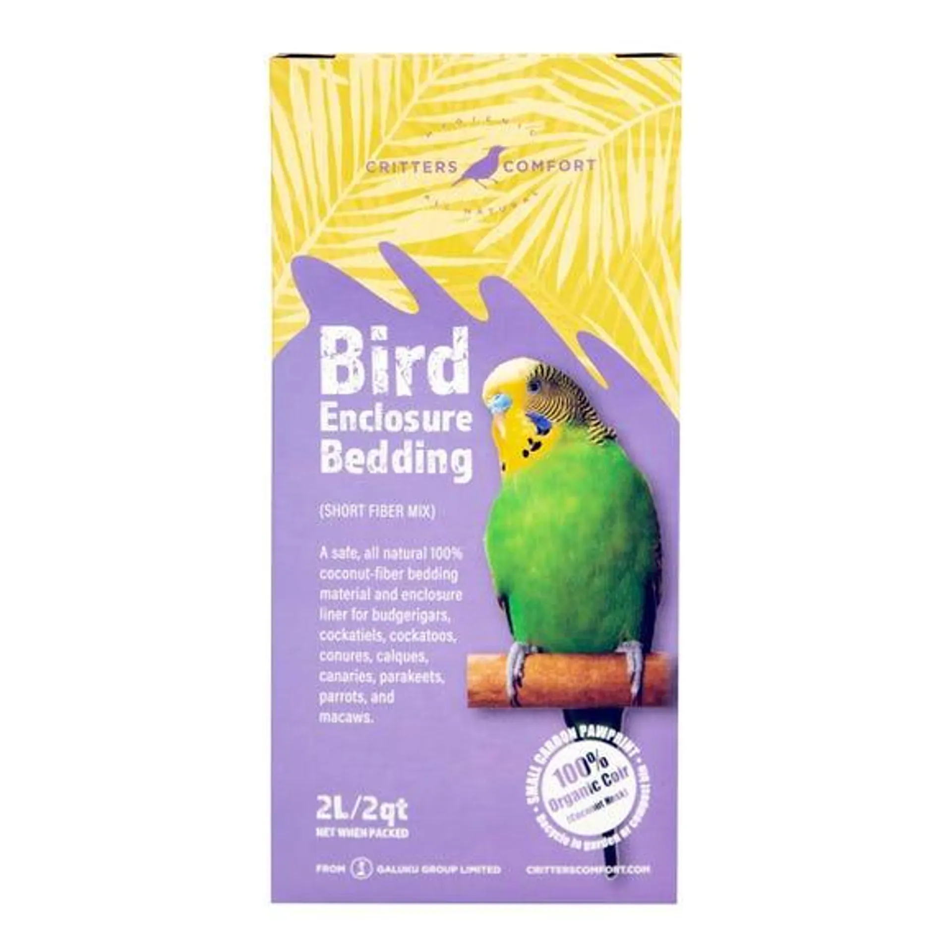 Critters Comfort Bird Enclosure Bedding 2L
