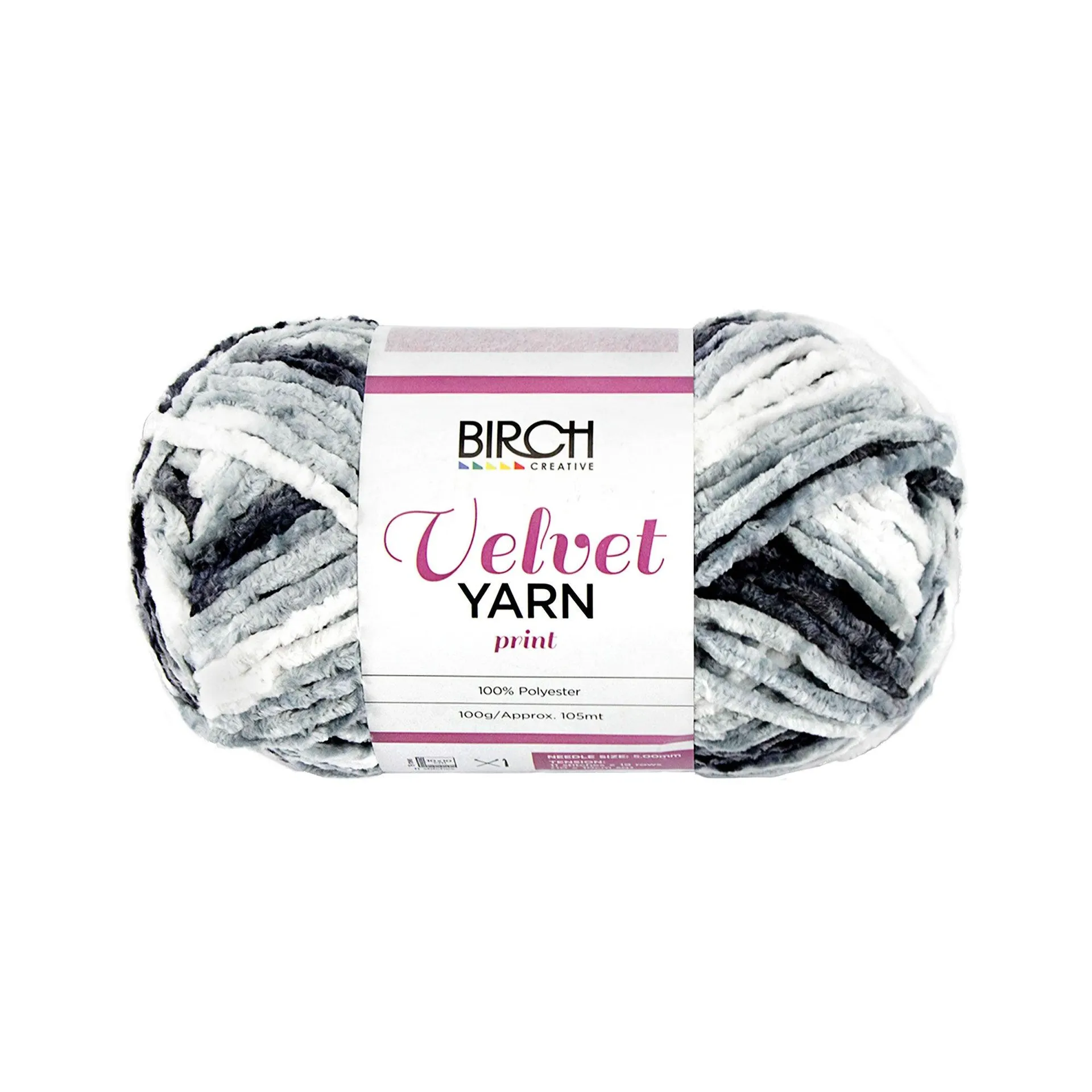 Birch Yarn Velvet Grey Mix 100g