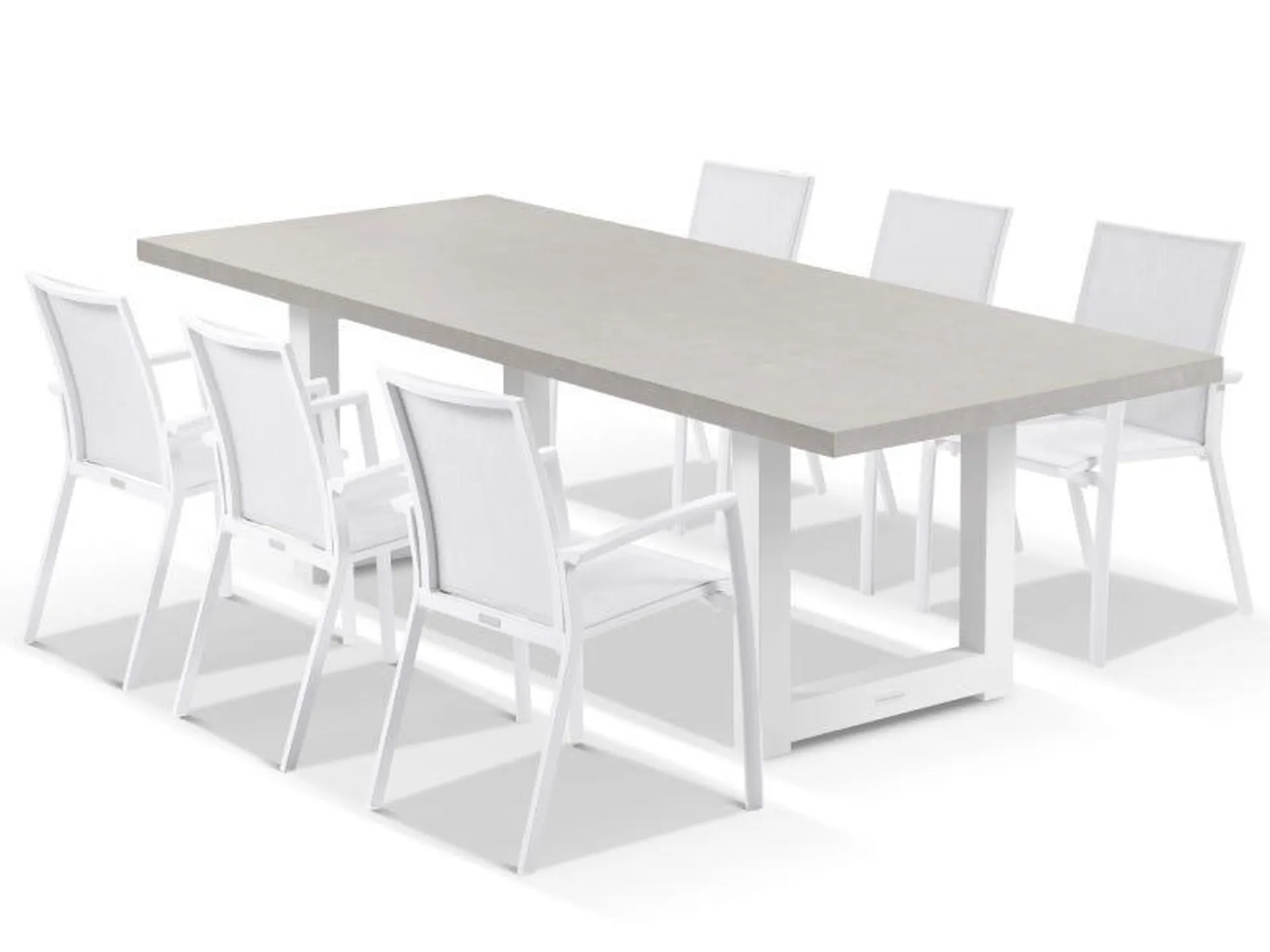 Modena Ceramic Table With Sevilla Chairs 7pc Outdoor Dining Setting