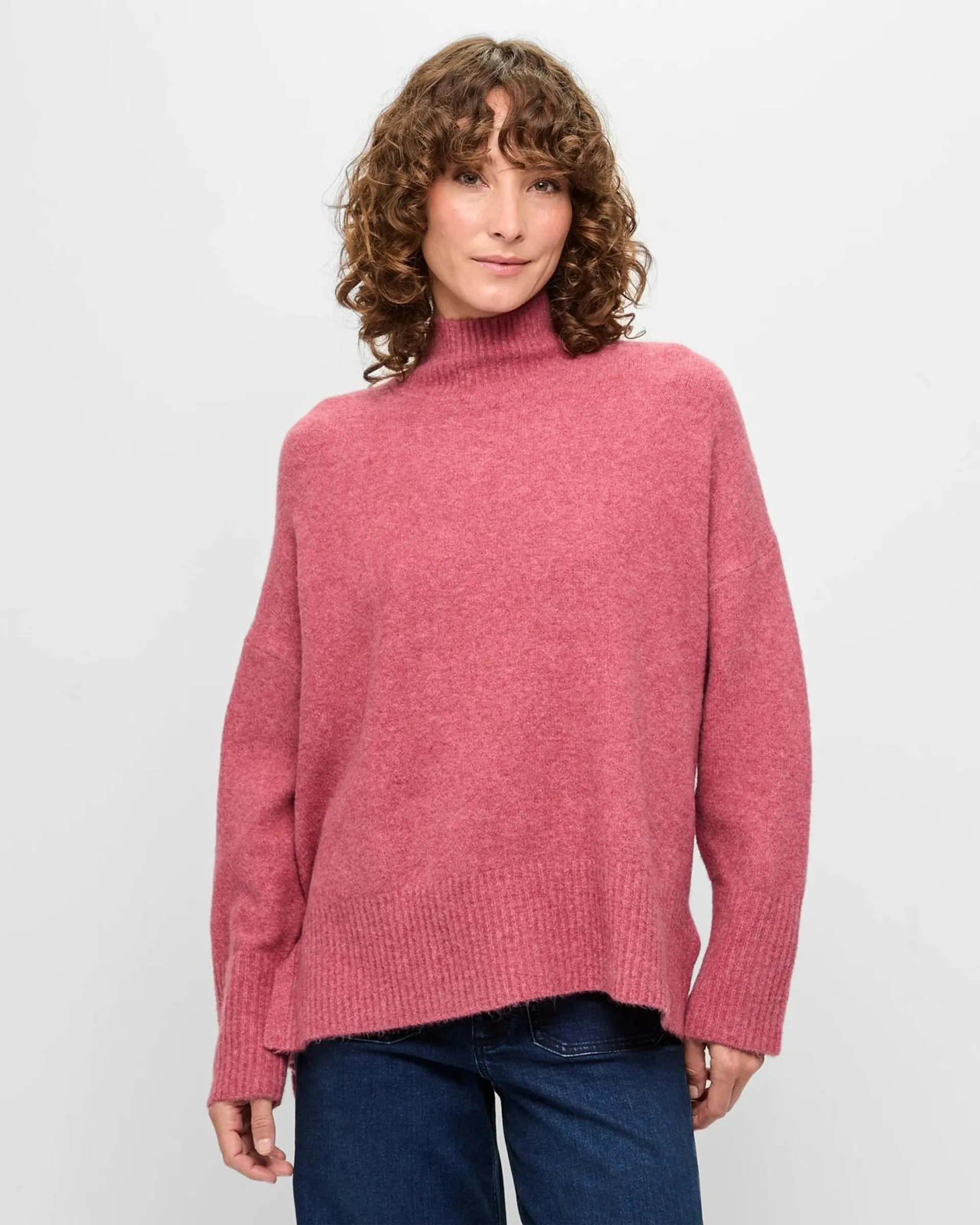 Super Soft Mock High Neck Jumper - Malaga Marle
