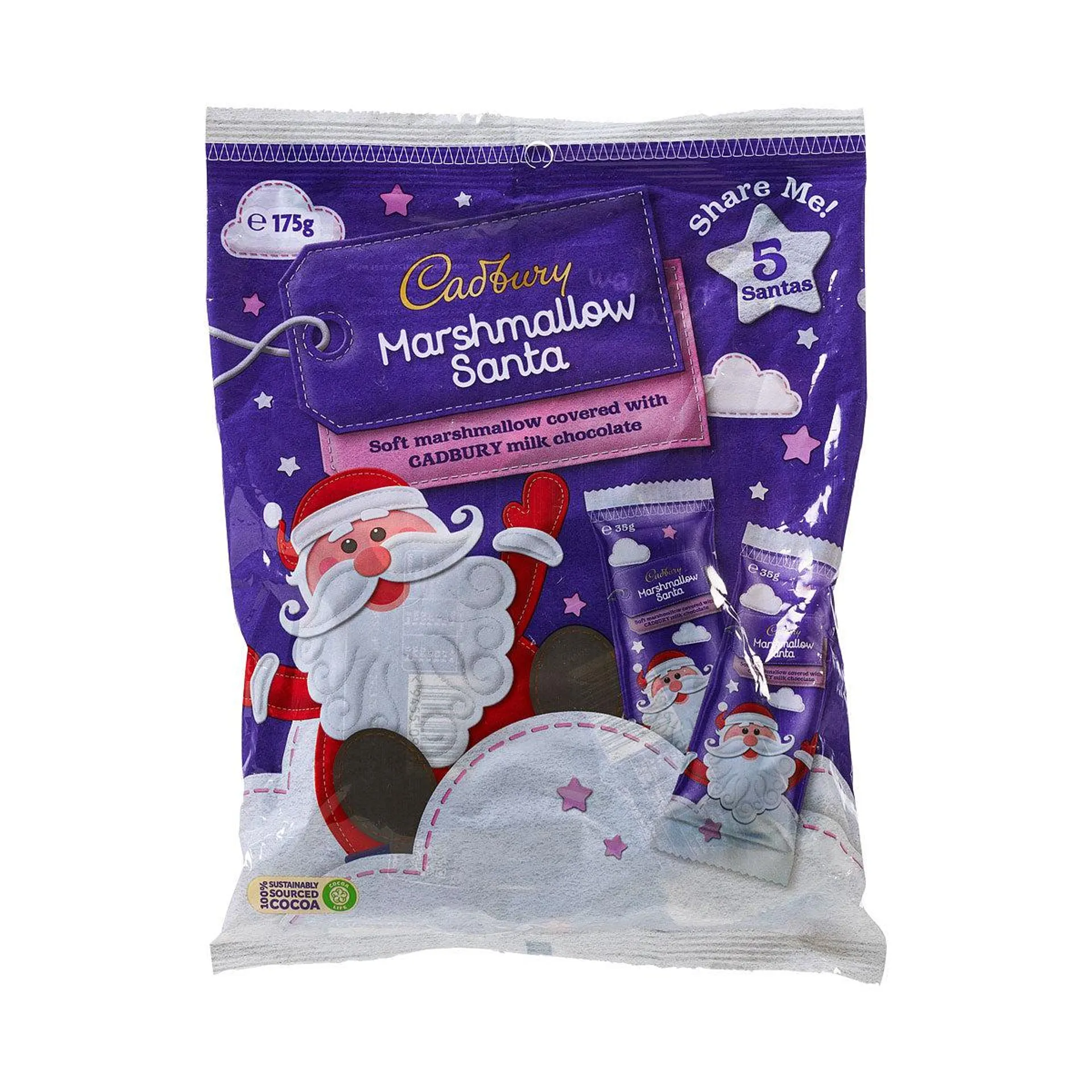 Cadbury Marshmallow Santa Sharepack 175g