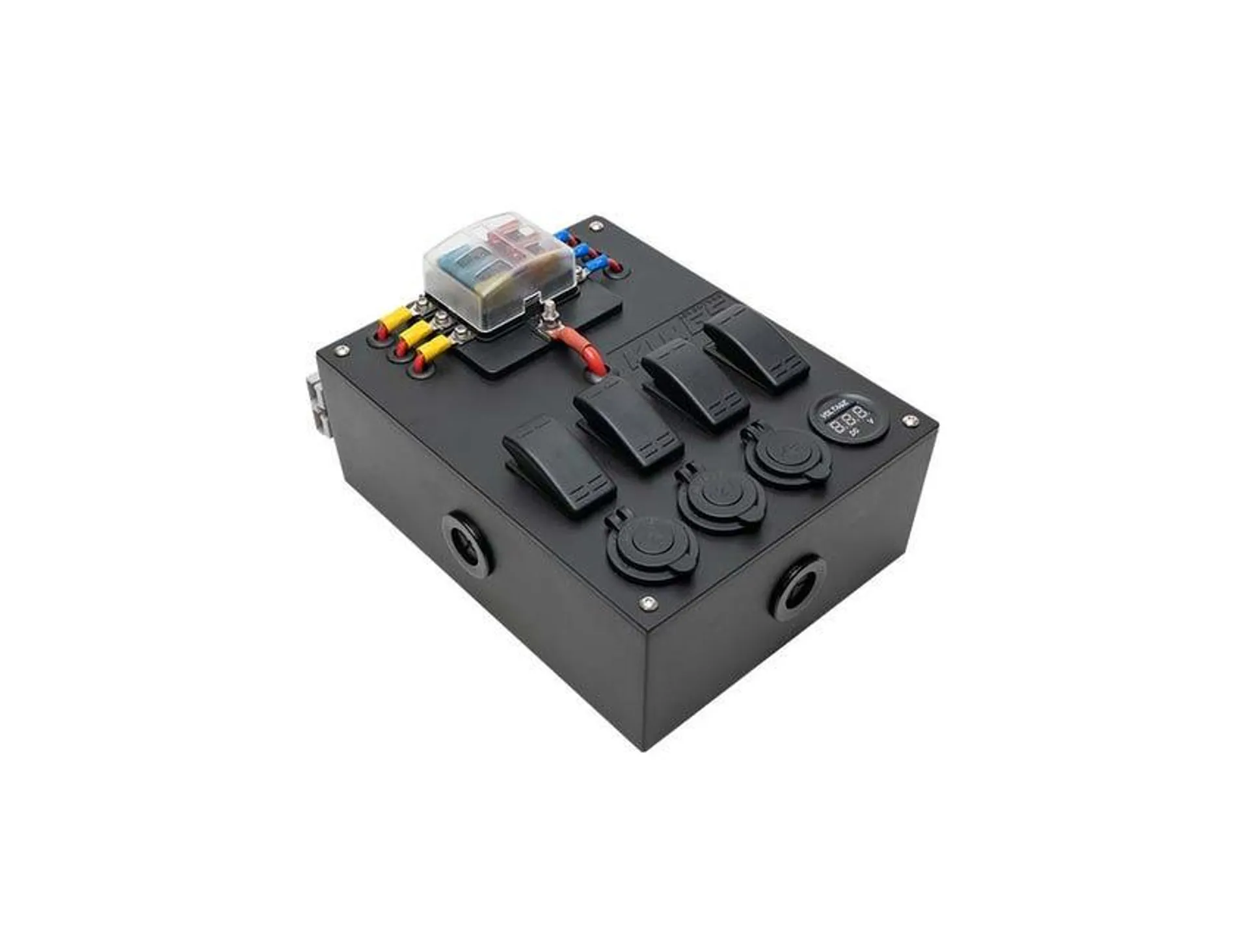 Kings 12V Compact Control Box | 10 Power Connections | 6 Way Fuse Block | Ultra-Compact Design