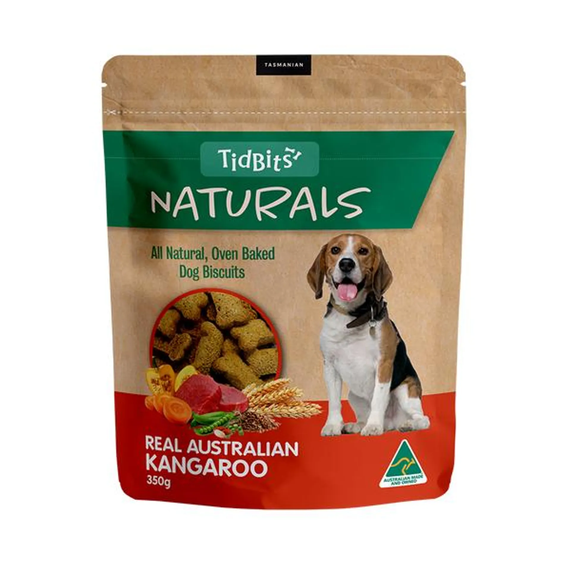 TidBits - Naturals Kangaroo Dog Biscuits (350g)