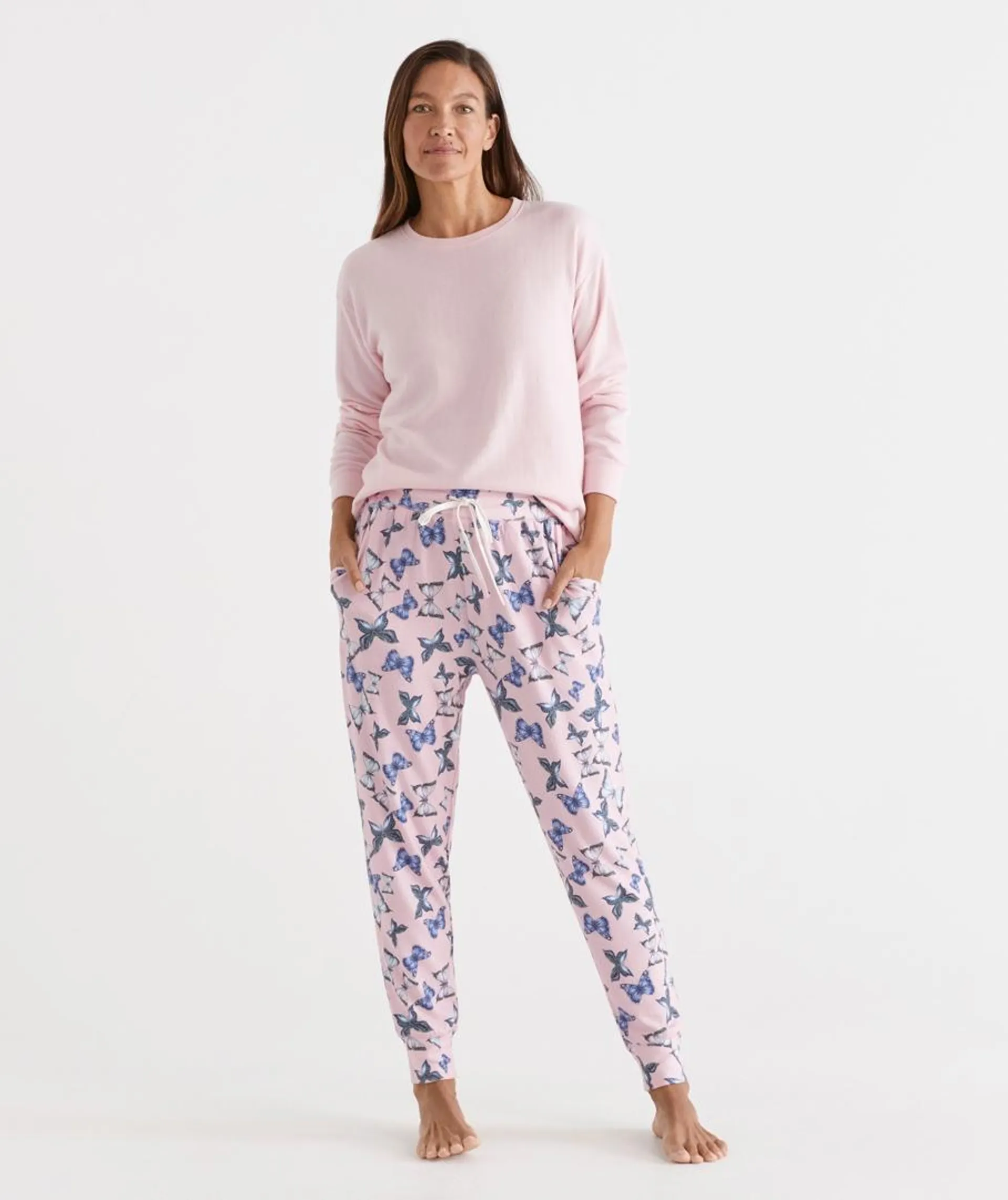 BUTTERFLY PRINT HAREM PYJAMA PANT