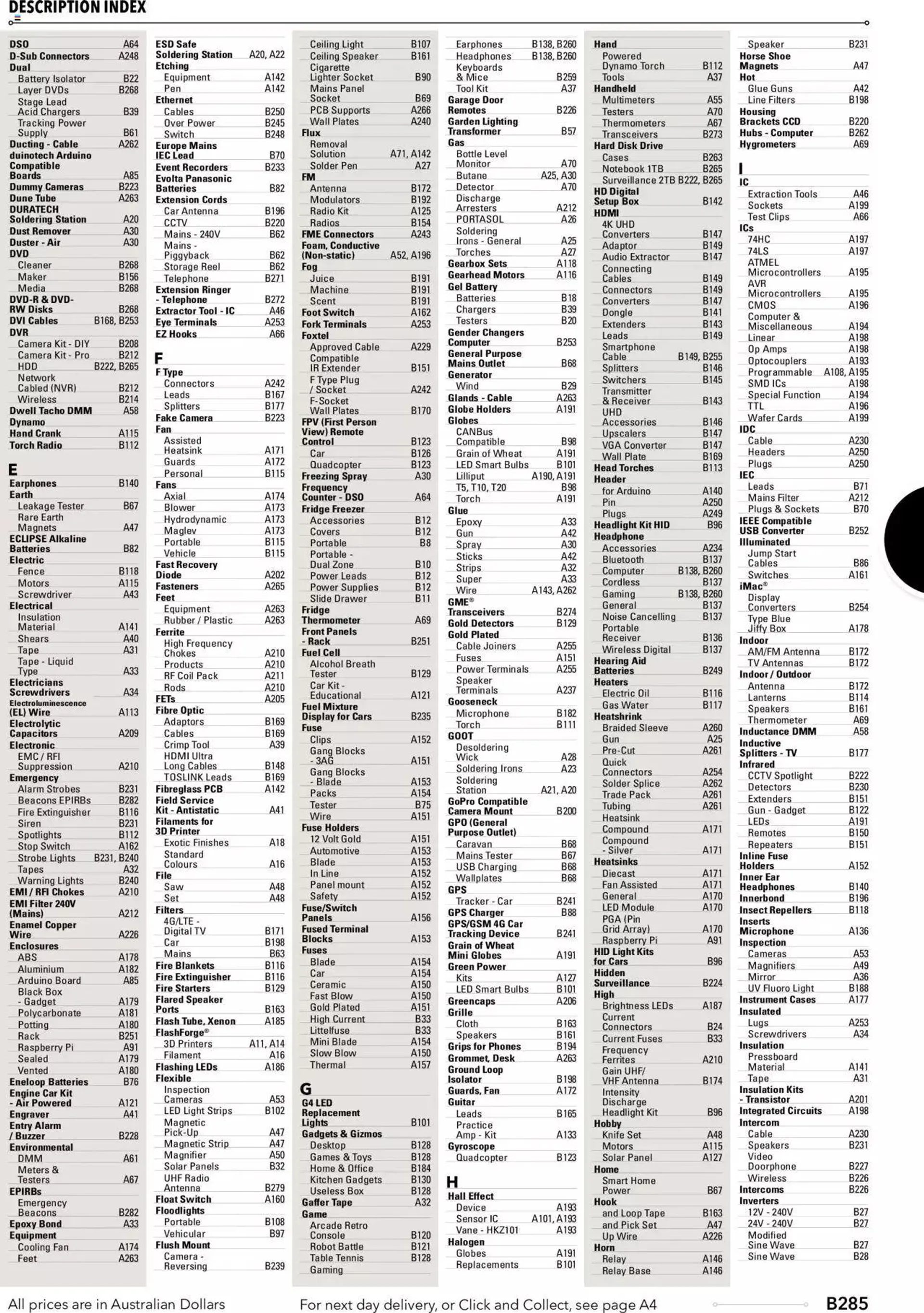 Jaycar Annual Engineering & Scientific Catalogue - Catalogue valid from 27 October to 31 December 2024 - page 285