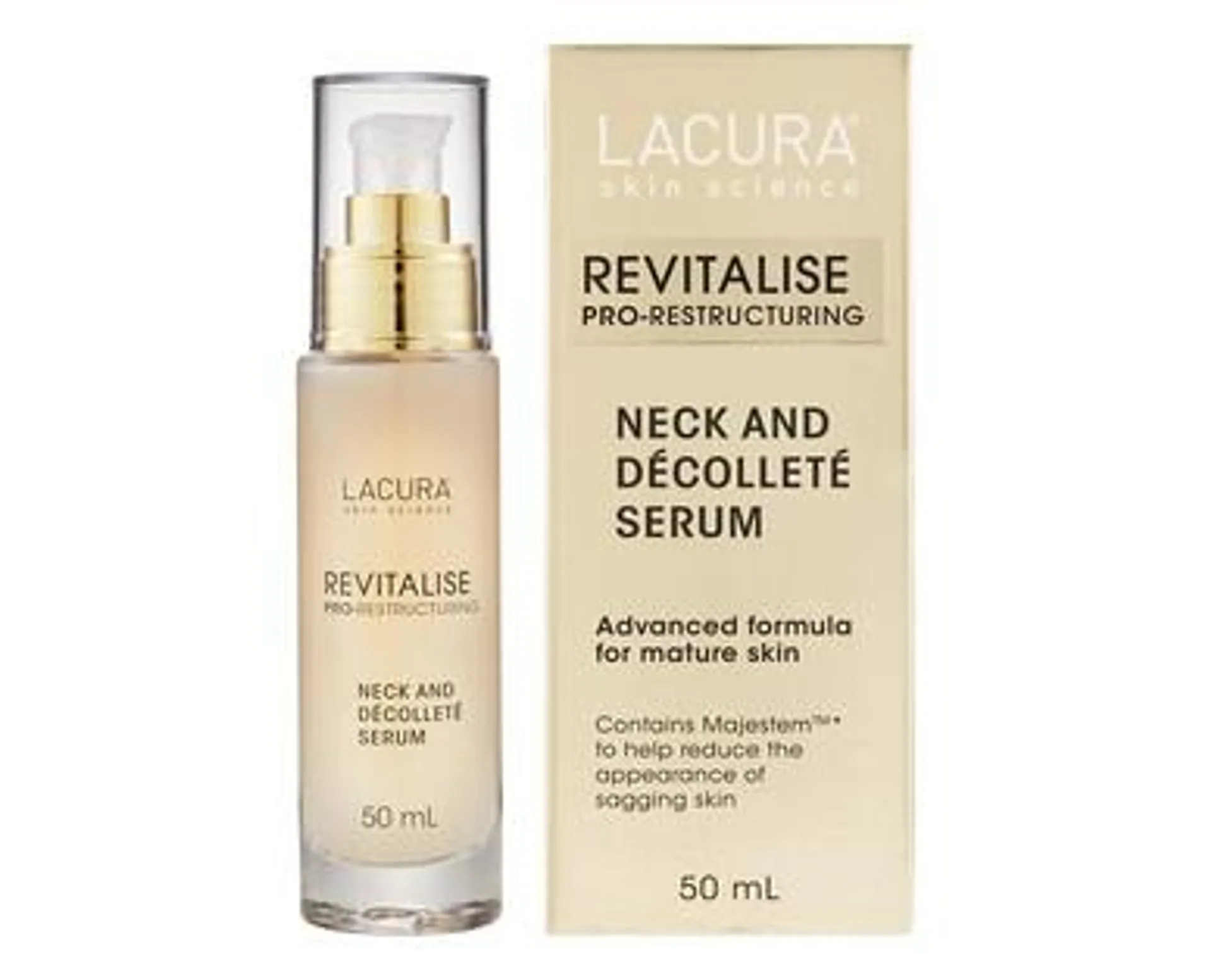 LACURA ® Skin Science Revitalise Neck and Decollete Serum 50ml