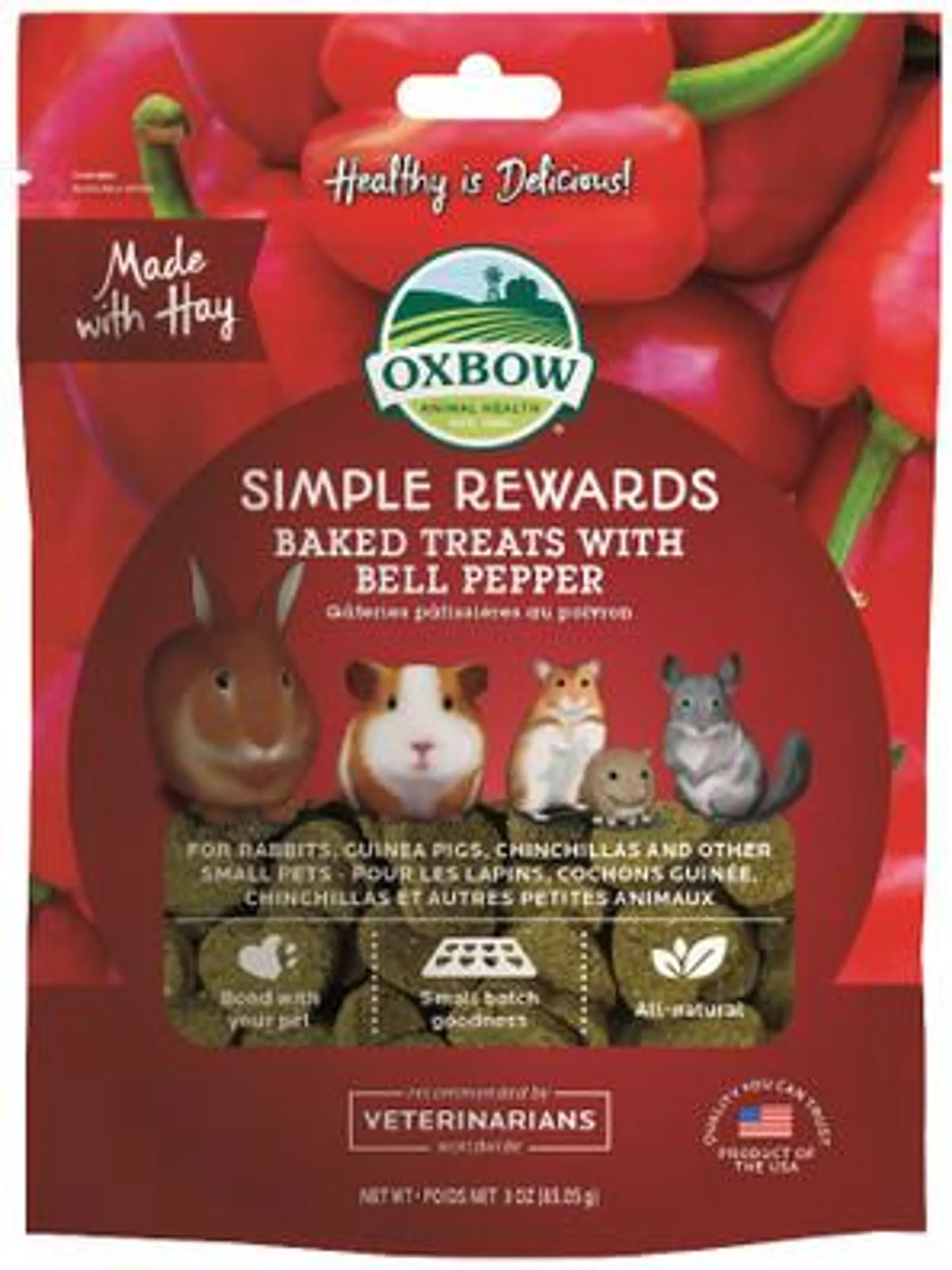 Oxbow Simple Rewards Baked Bell Pepper Treats