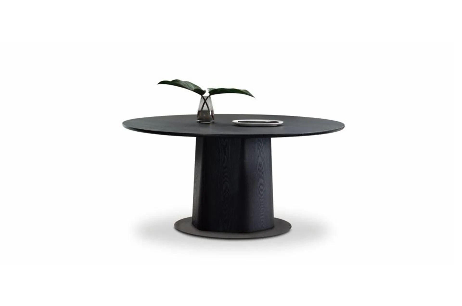 Issho Timber Round Dining Table – Plinth Base