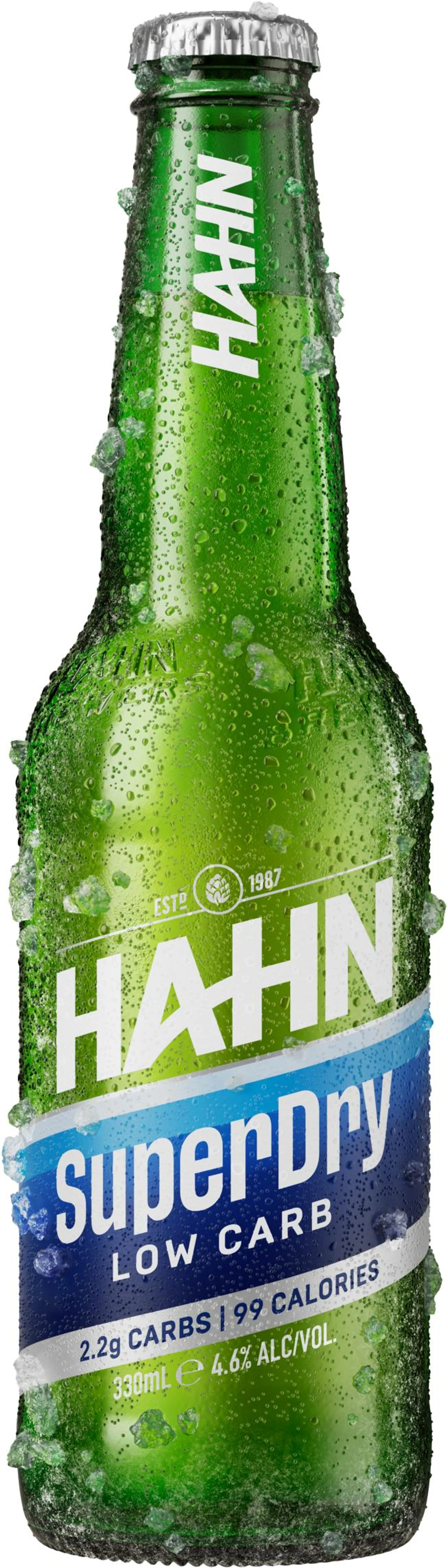 Hahn Super Dry 4.6% Bottle 24X330ML