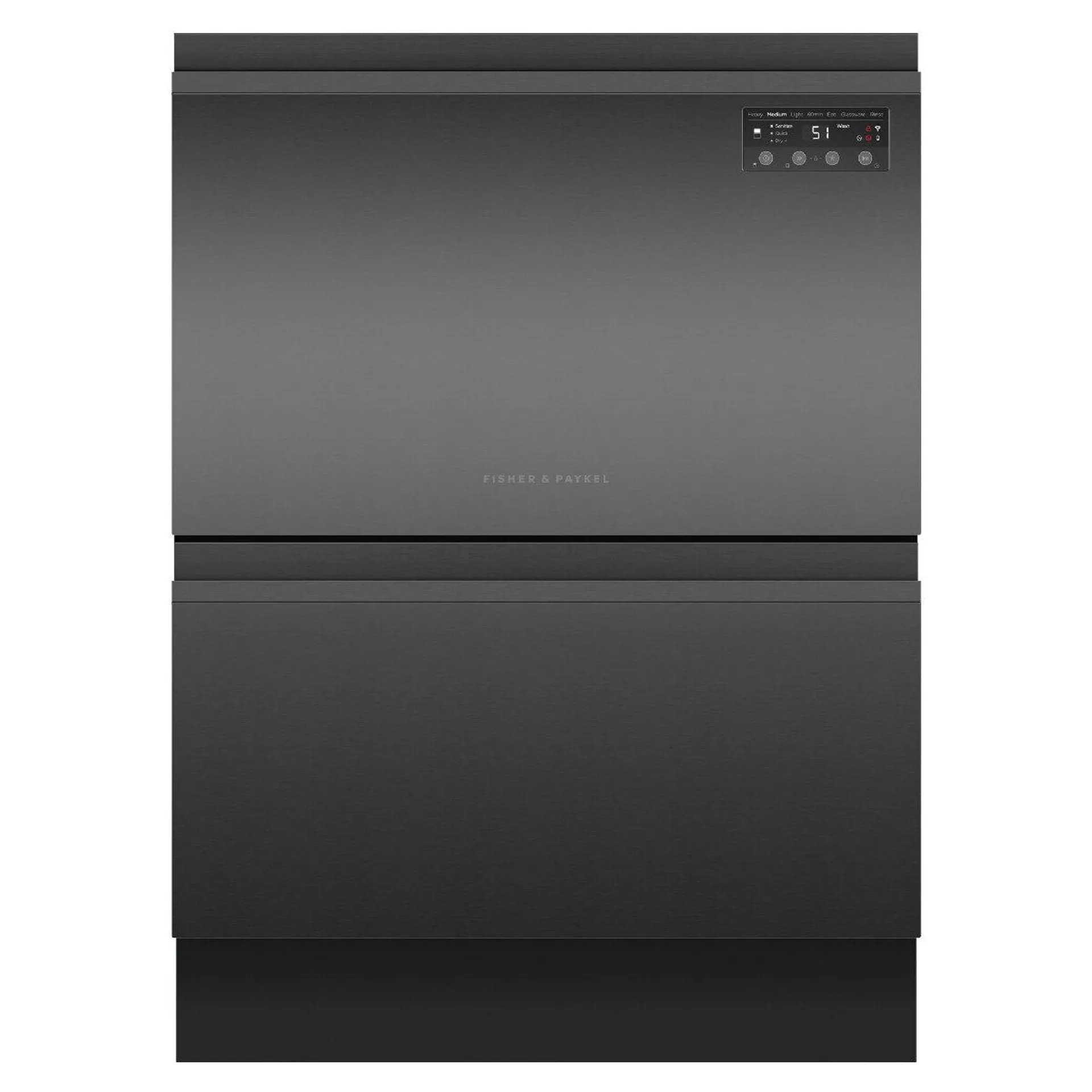 Fisher & Paykel Built-Under Double DishDrawer Dishwasher - Black Stainless Steel DD60D2NB9