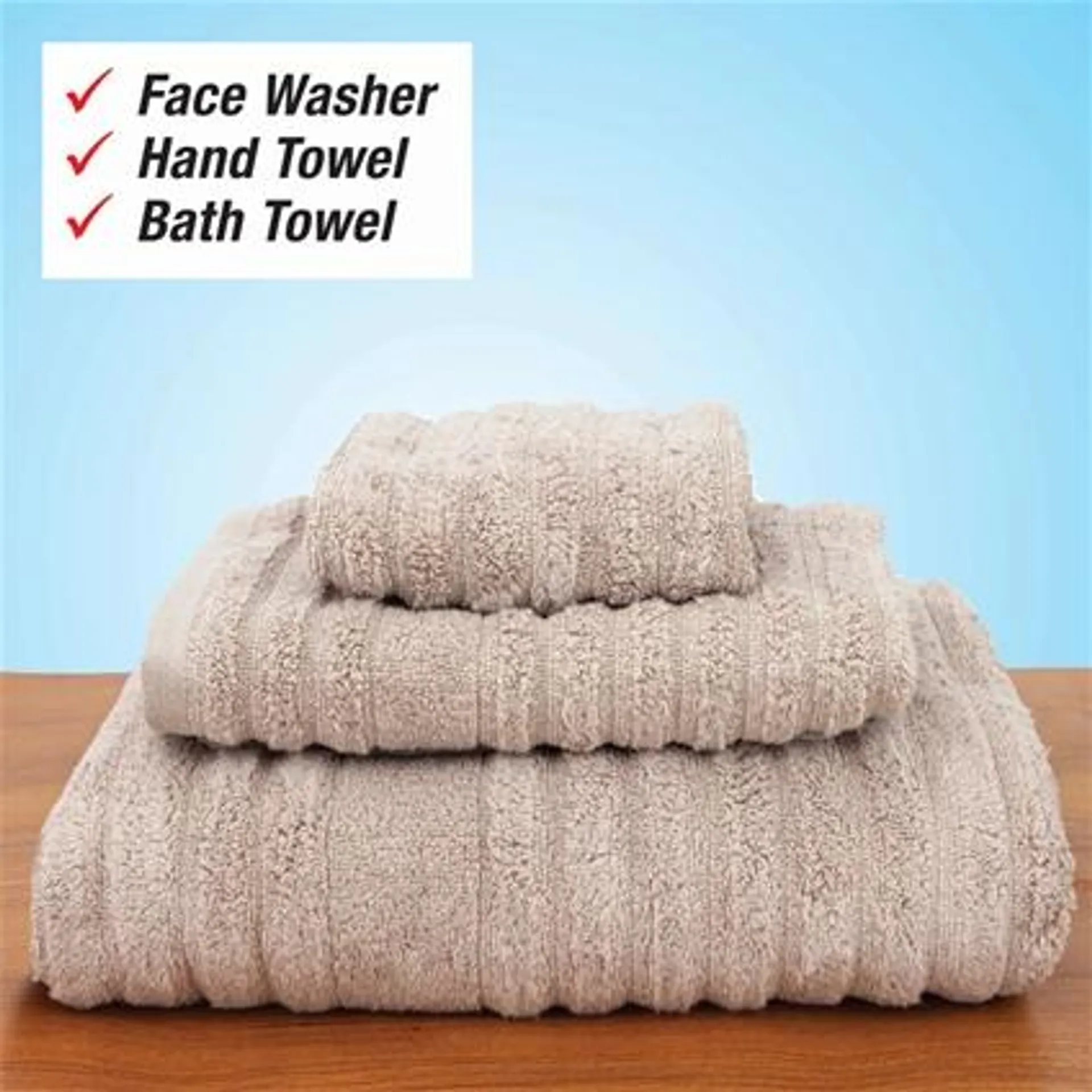 3 Pieces Towel Set