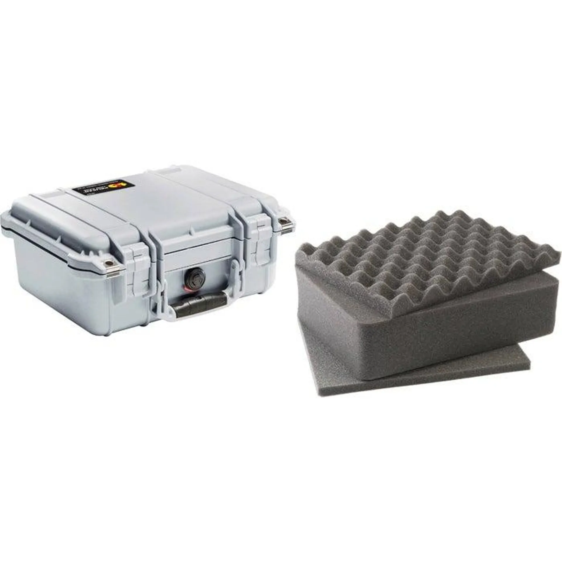 Pelican 1400 Case - Silver with Foam