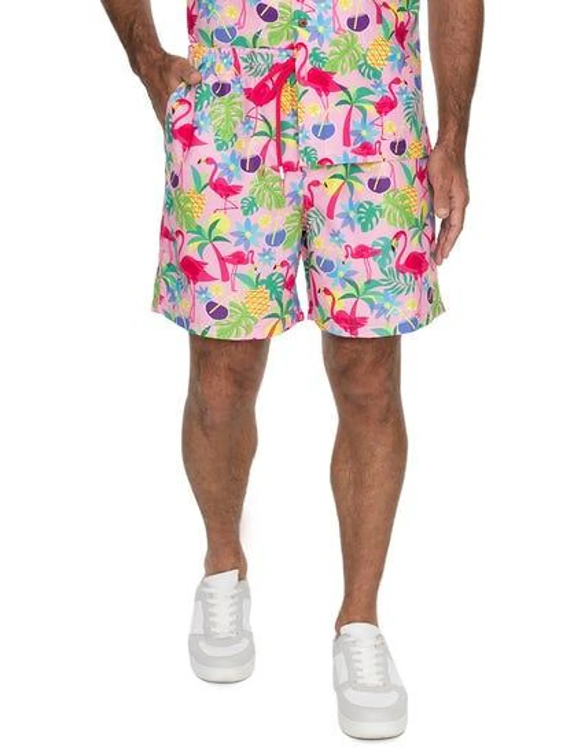 Mens Matchy Party Shorts Tropical Pink