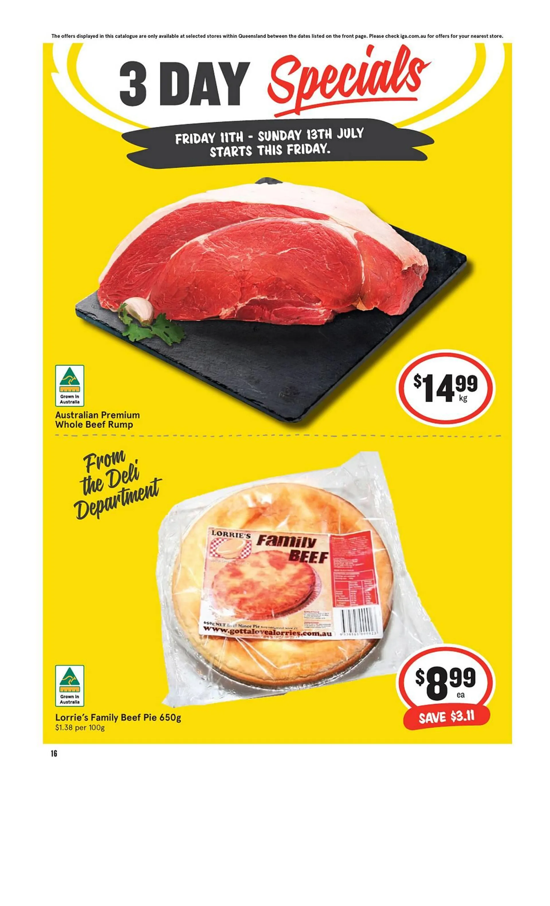 IGA catalogue - Catalogue valid from 11 July to 13 July 2025 - page 1